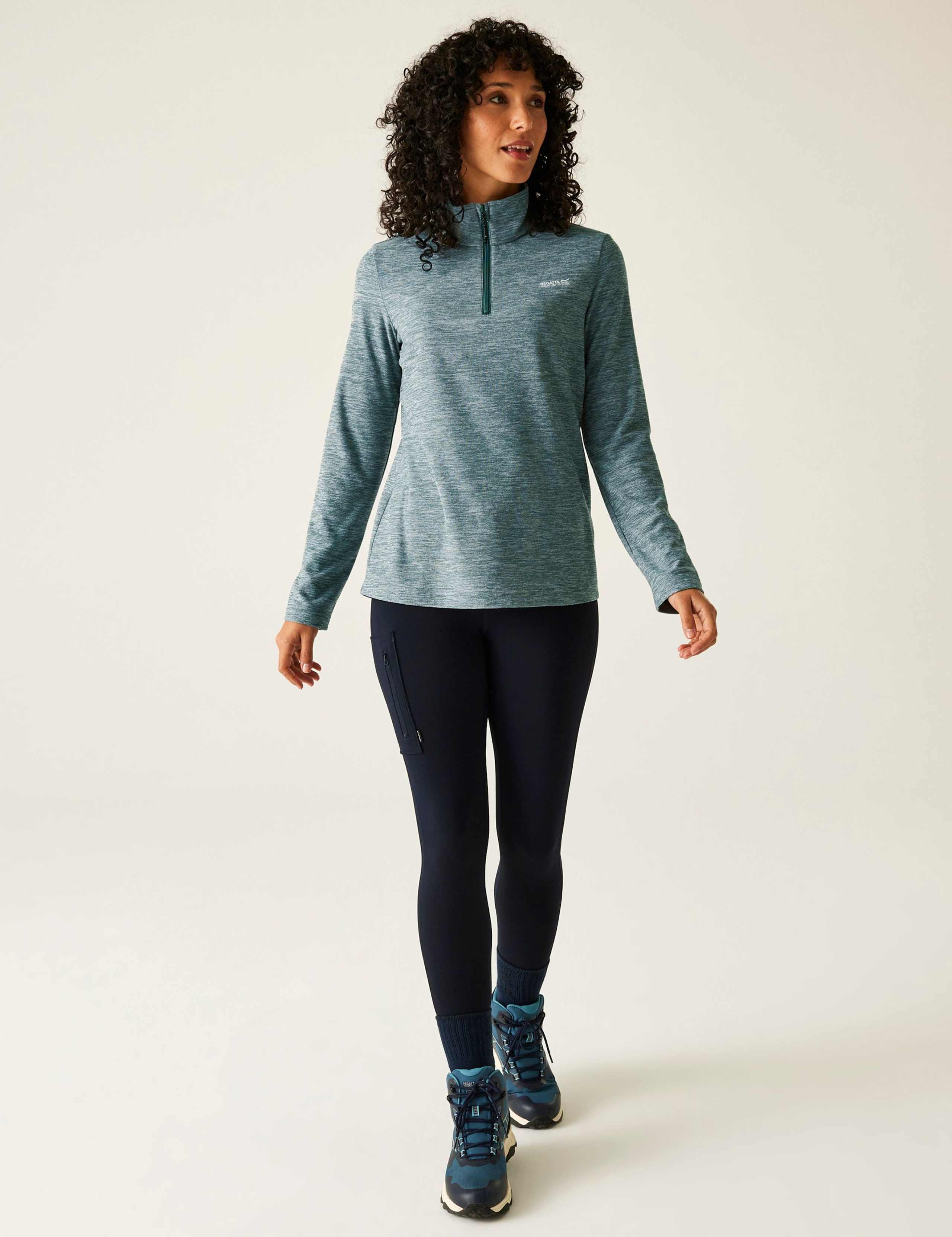 Sweethart Marl Funnel Neck Half Zip Fleece 3 of 5