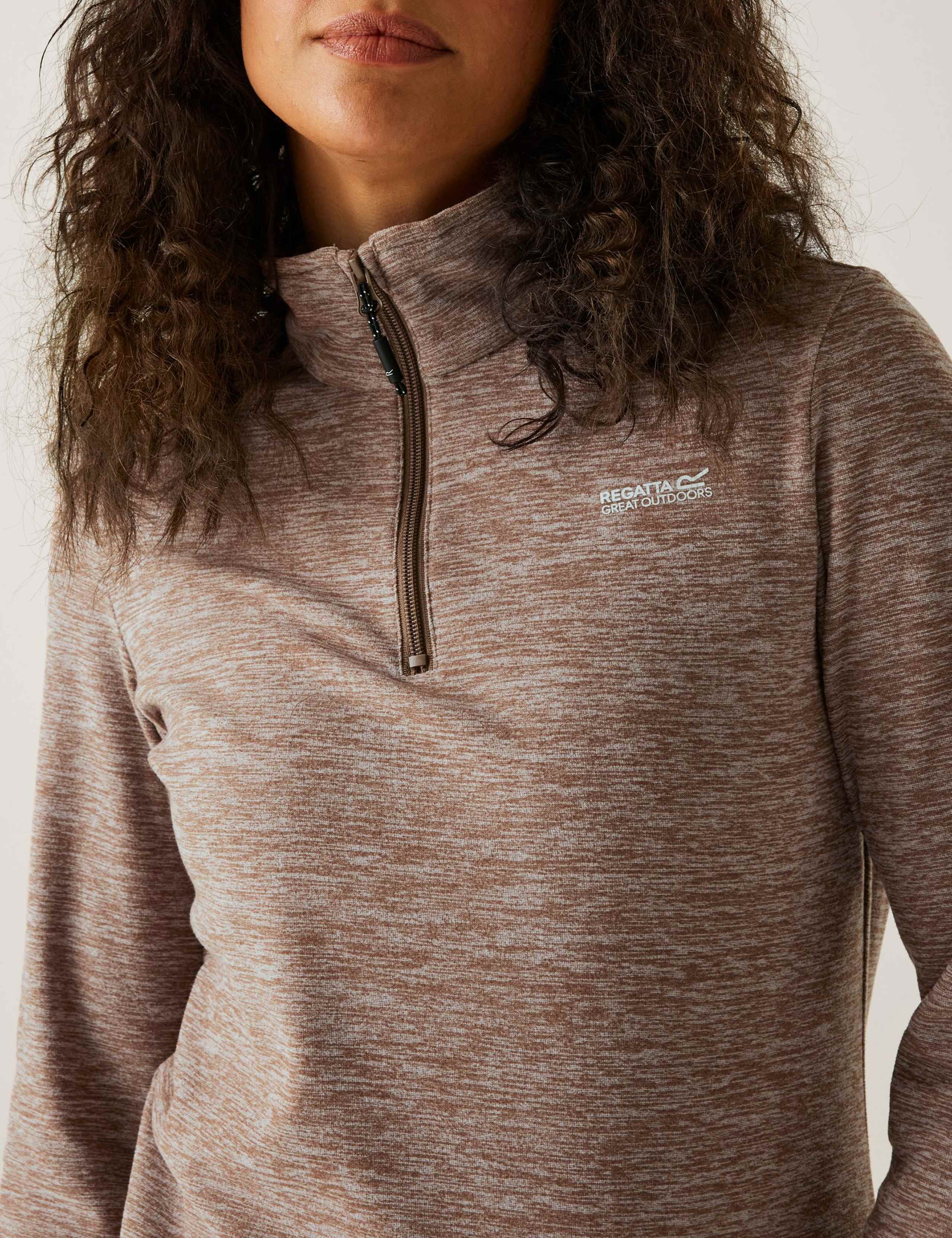 Sweethart Marl Funnel Neck Half Zip Fleece 4 of 4