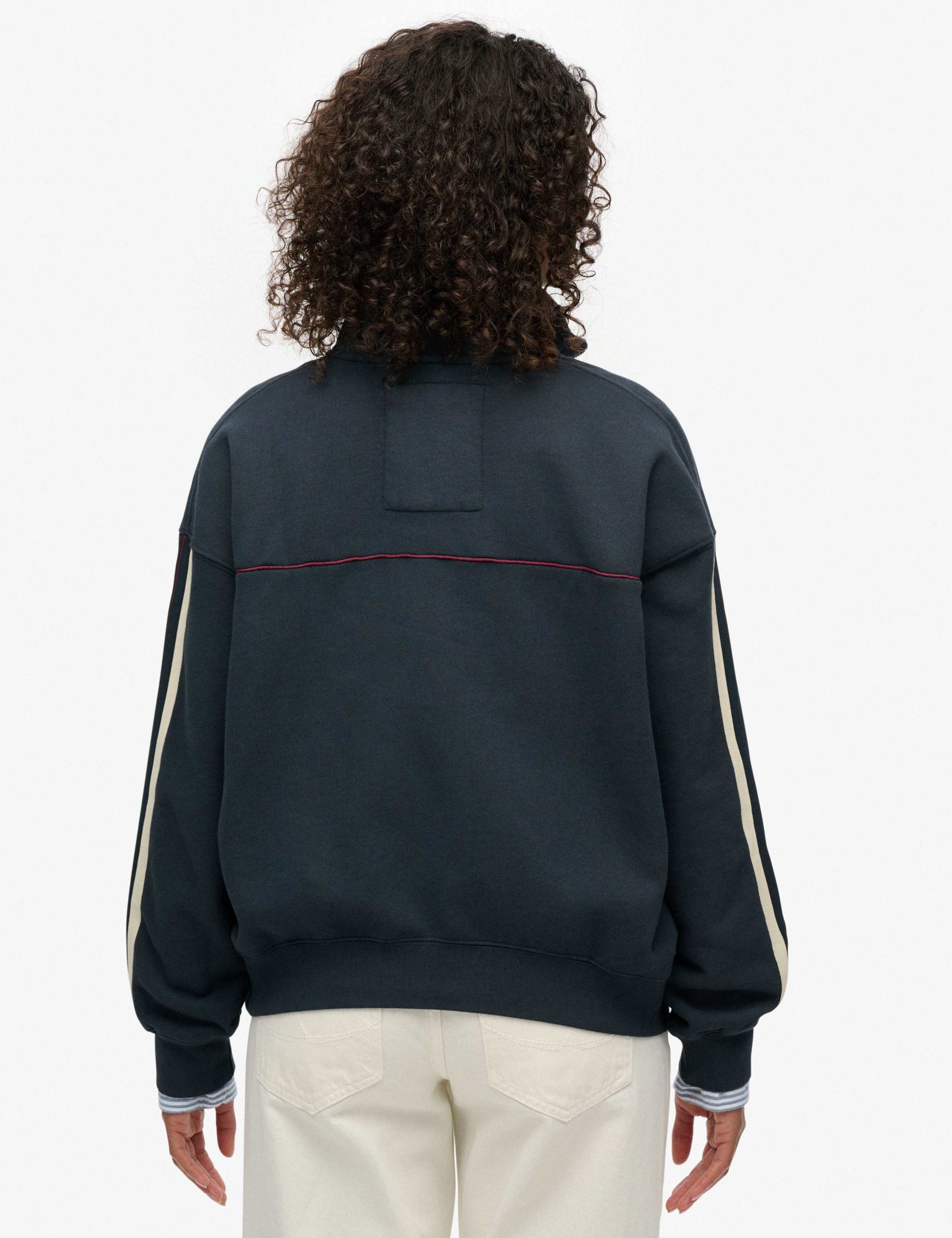 Cotton Rich Logo Half Zip Sweatshirt 4 of 5