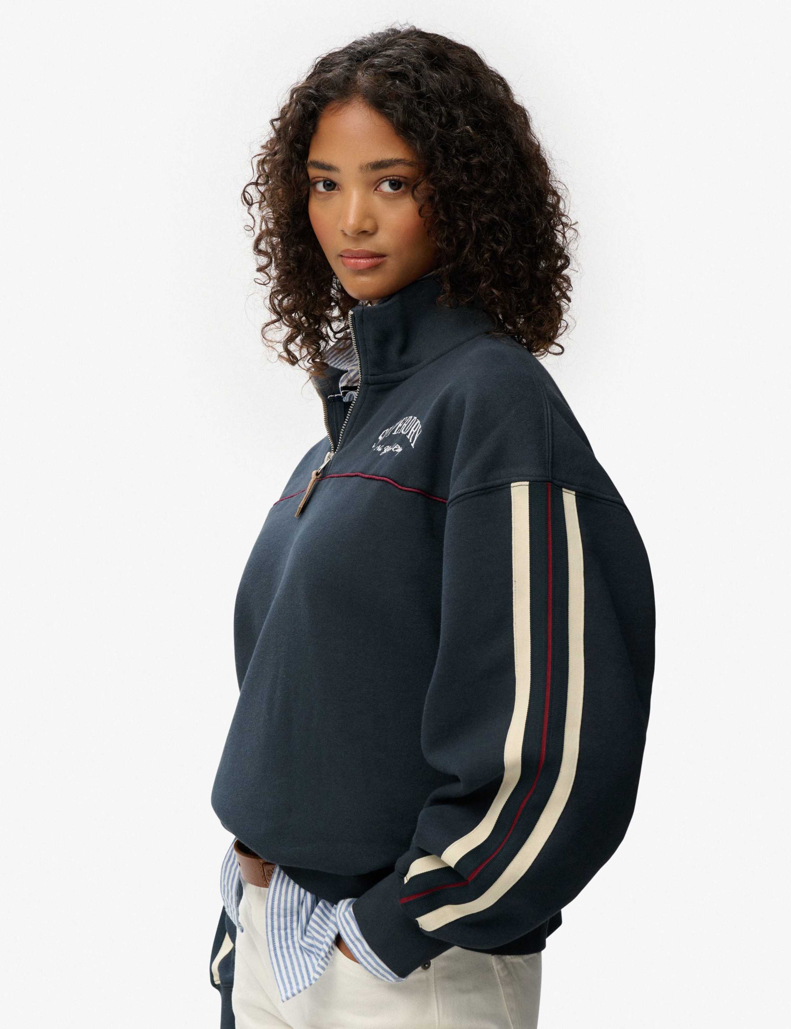 Cotton Rich Logo Half Zip Sweatshirt 5 of 5