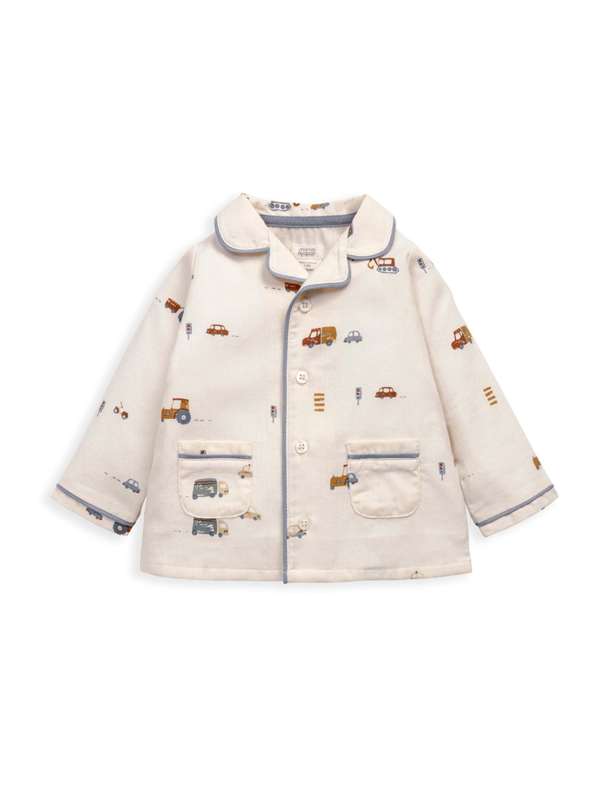 Pure Cotton Transport Print Pyjamas (3 Mths-3 Yrs) 3 of 4