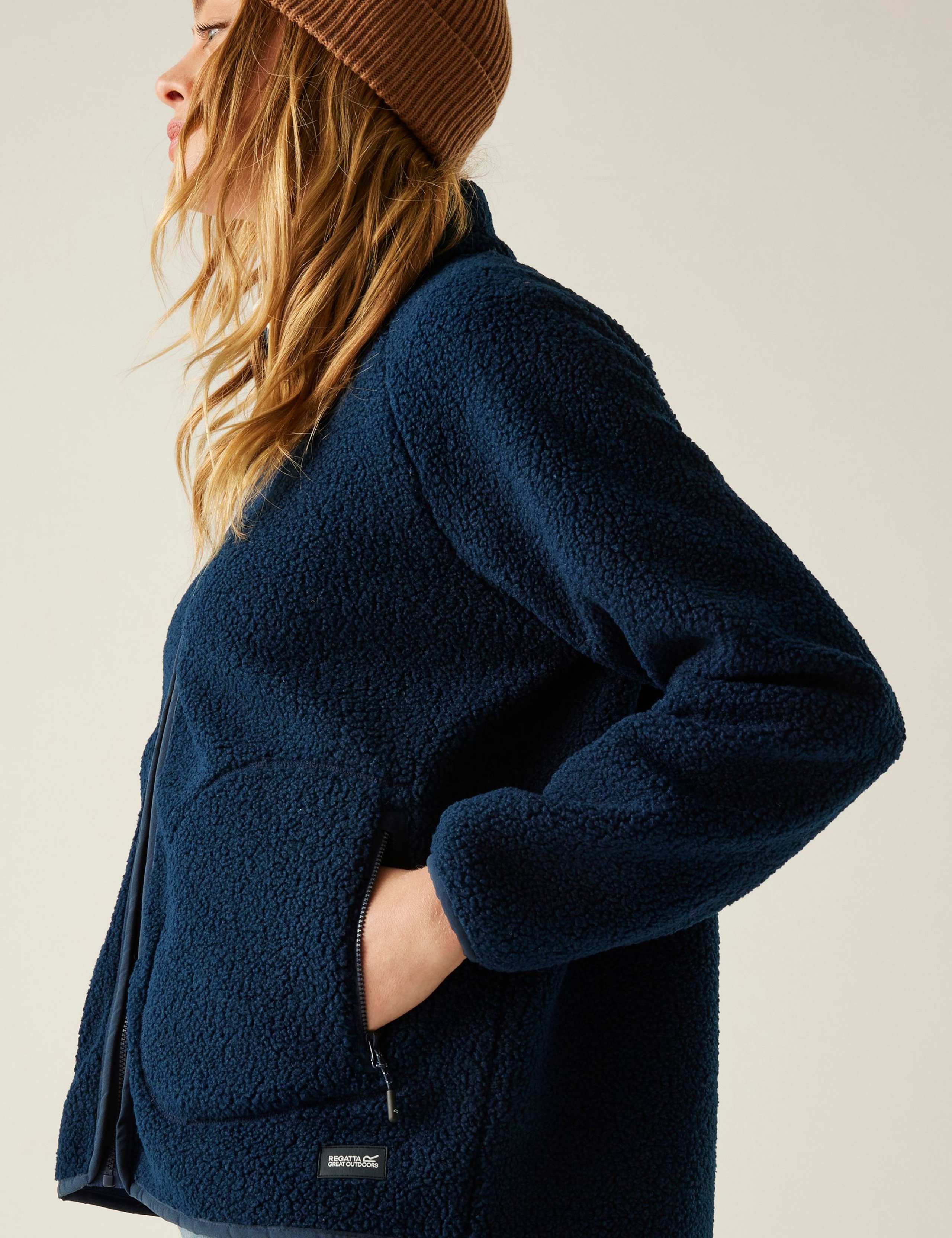 Frankie Borg Funnel Neck Zip Up Fleece 5 of 6