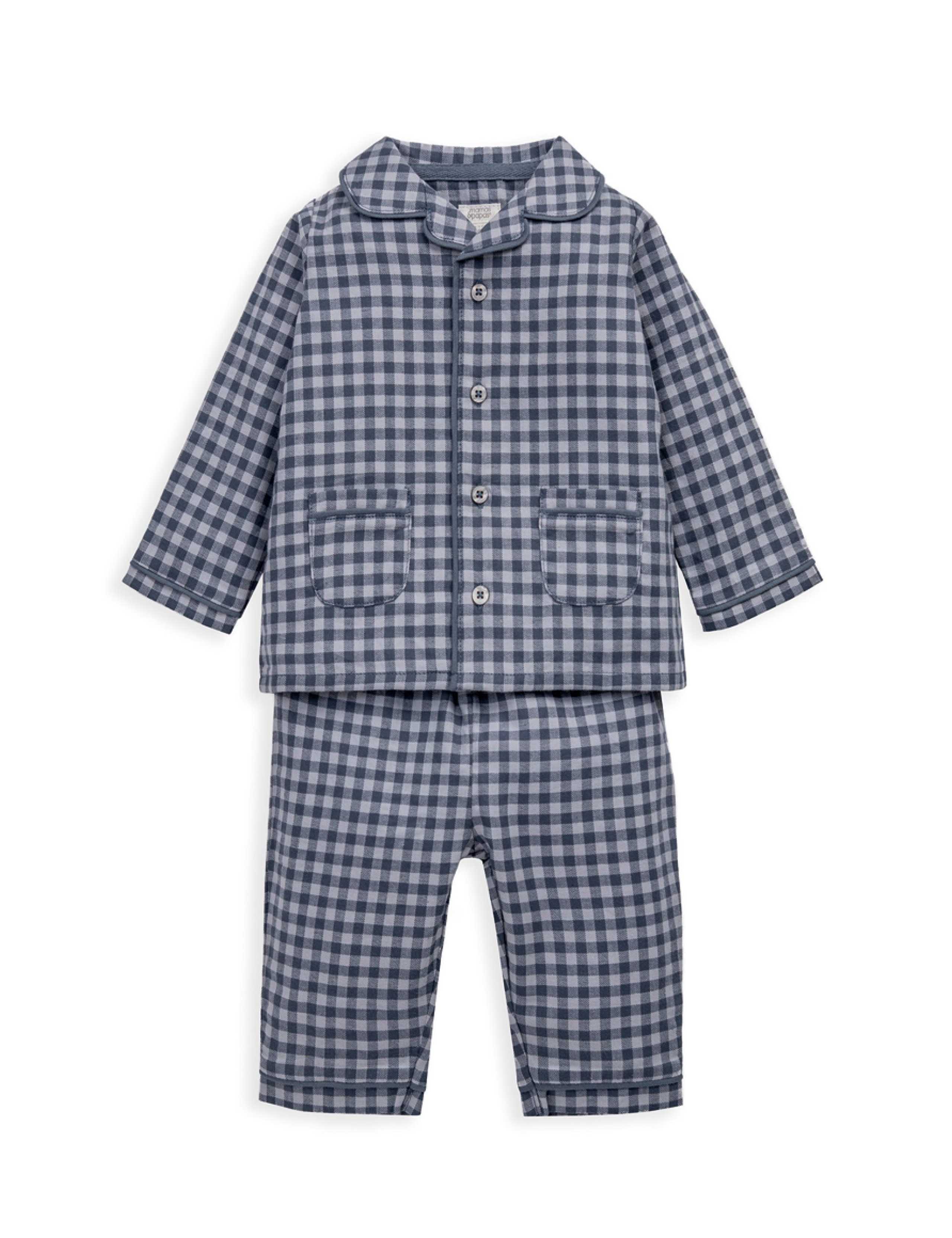 Pure Cotton Gingham Pyjamas (3 Mths - 3 Yrs) 2 of 4