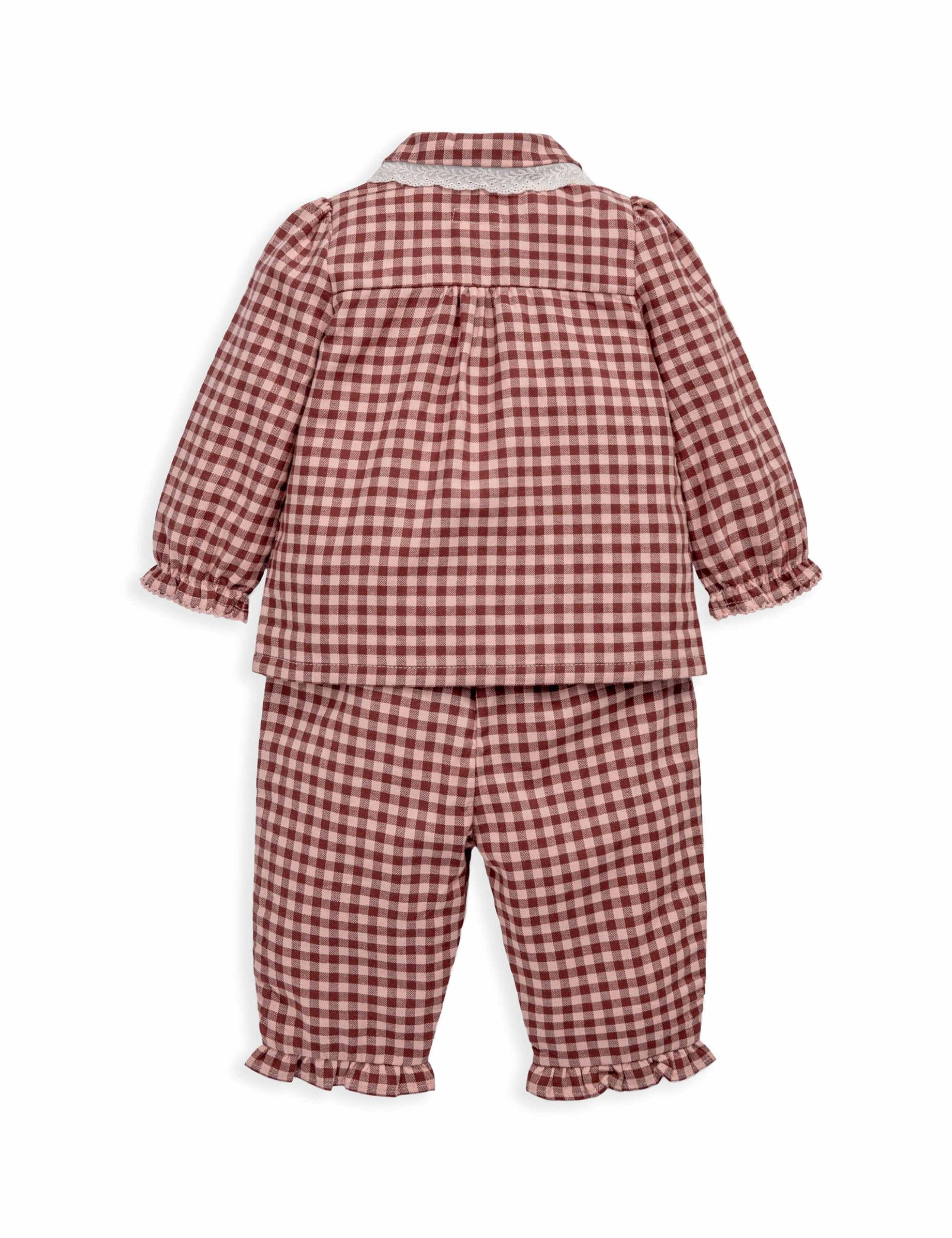 Pure Cotton Gingham Pyjamas (3 Mths-3 Yrs) 4 of 5