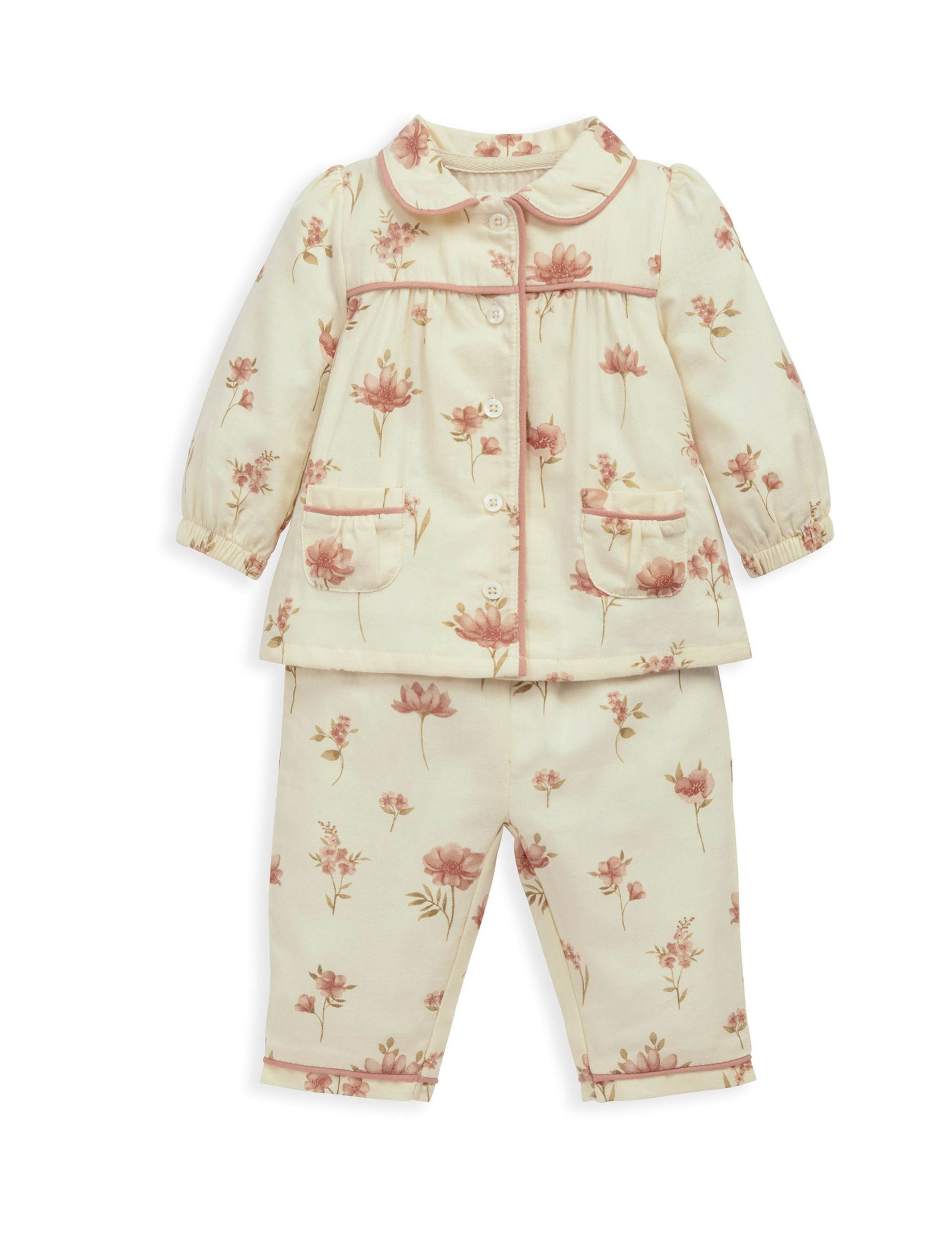 Pure Cotton Floral Print Pyjamas 2 of 4