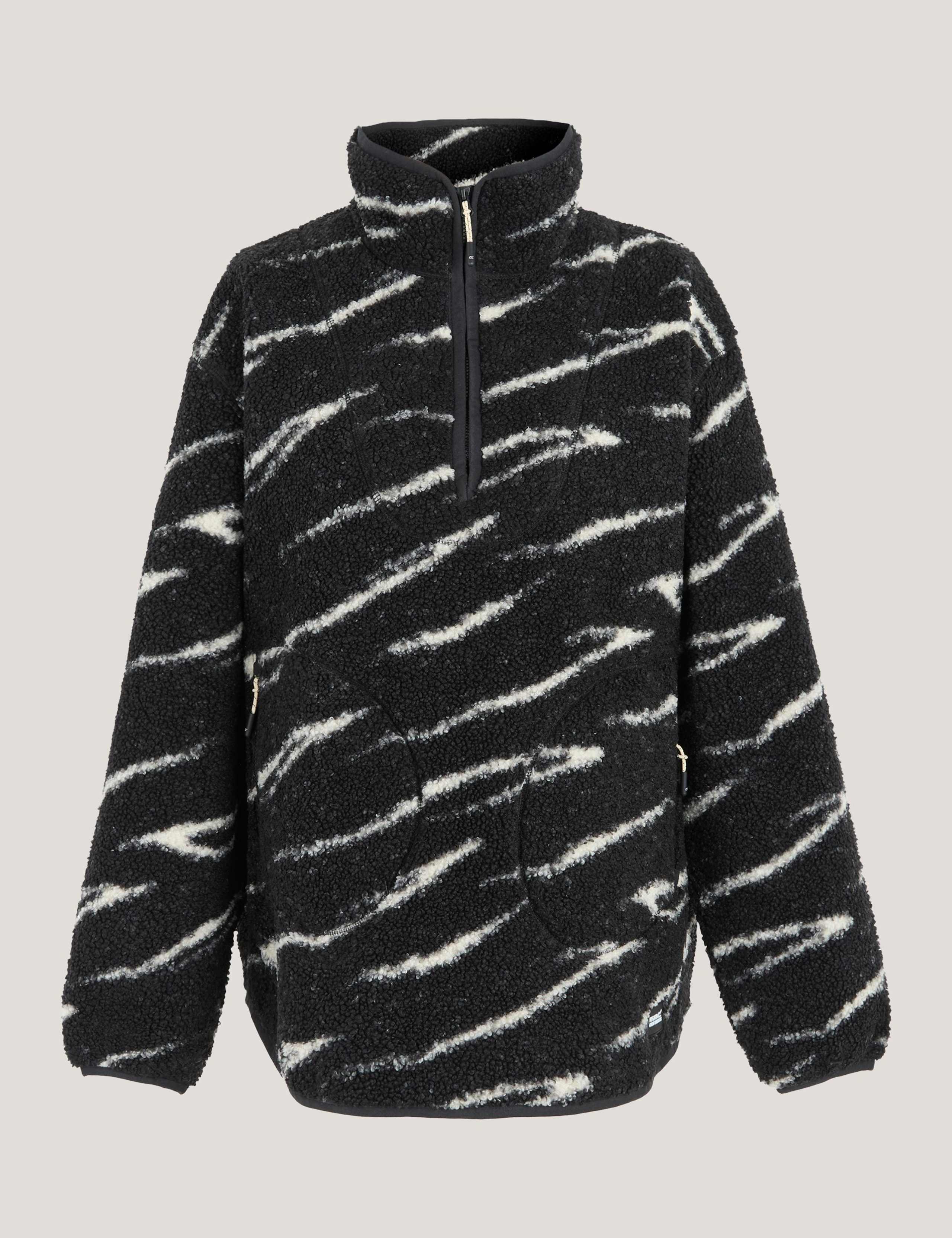 Frankie Borg Zebra Print Half Zip Fleece 2 of 5
