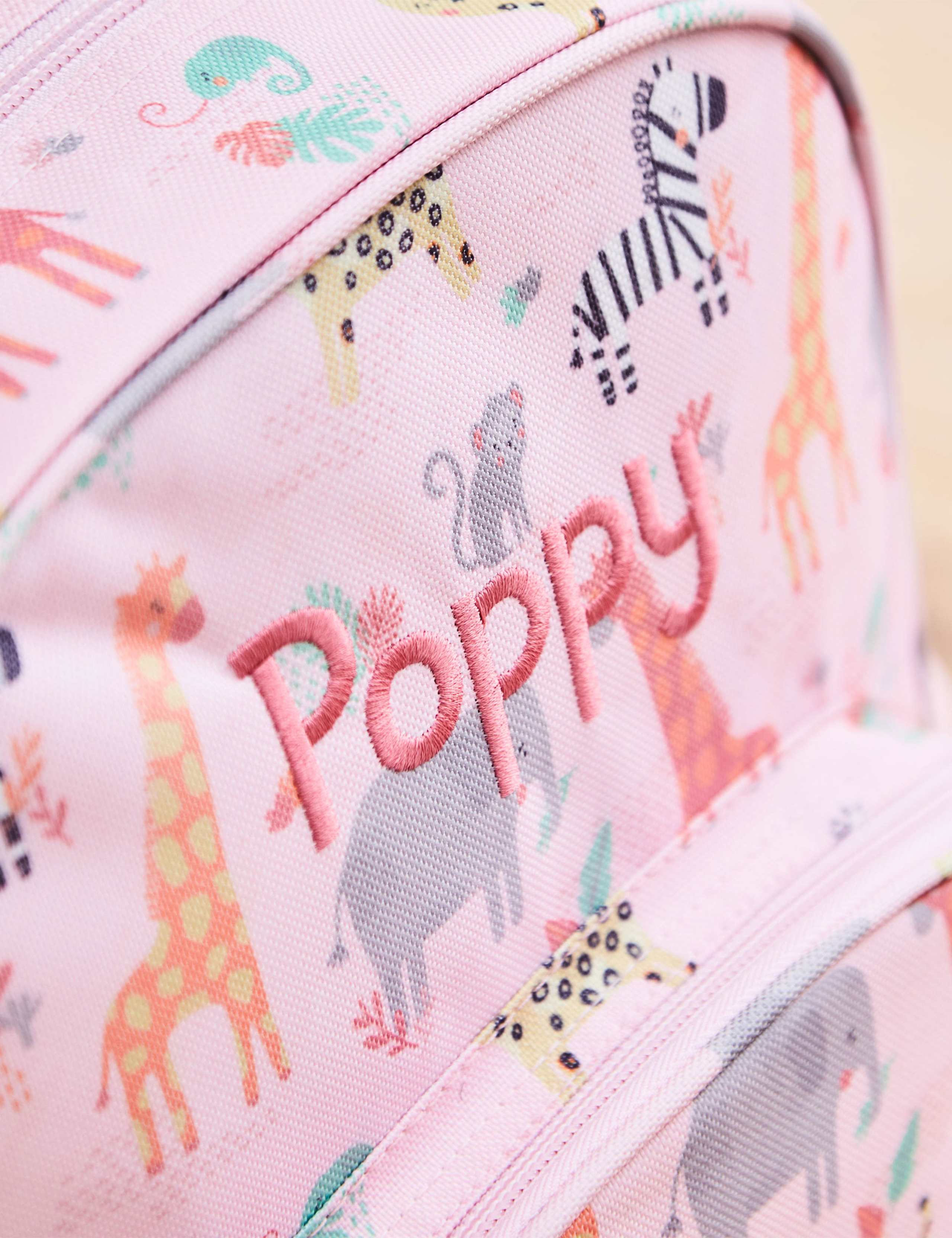 Personalised Pink Safari Medium Backpack 3 of 5