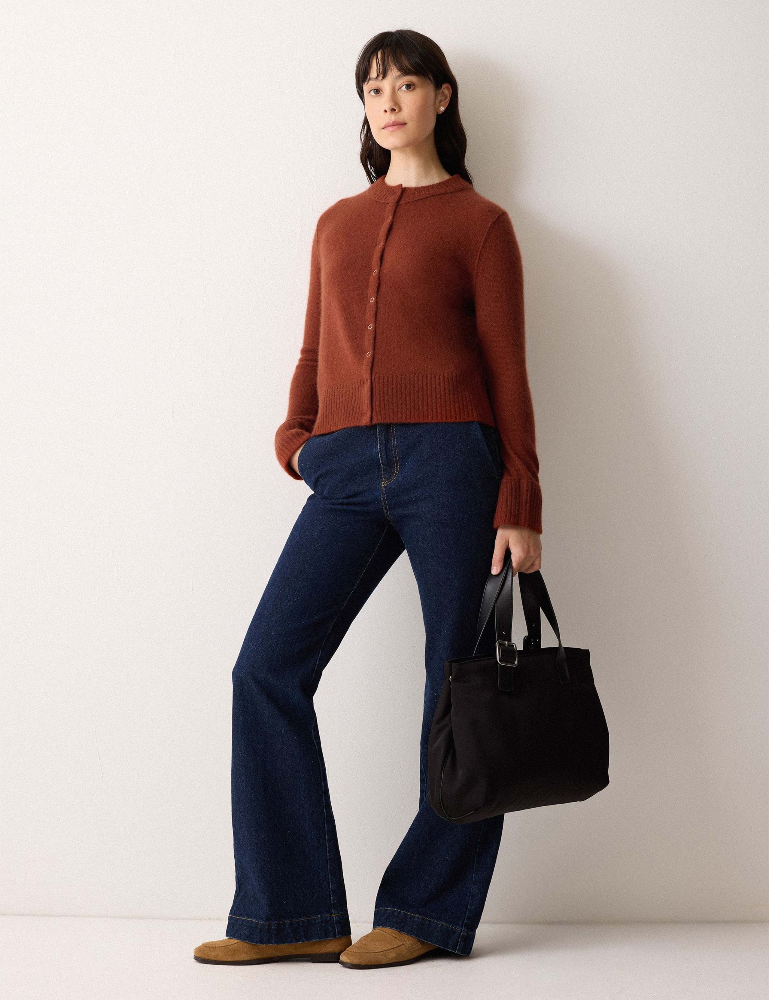 Pure Cashmere Crew Neck Cardigan 4 of 5