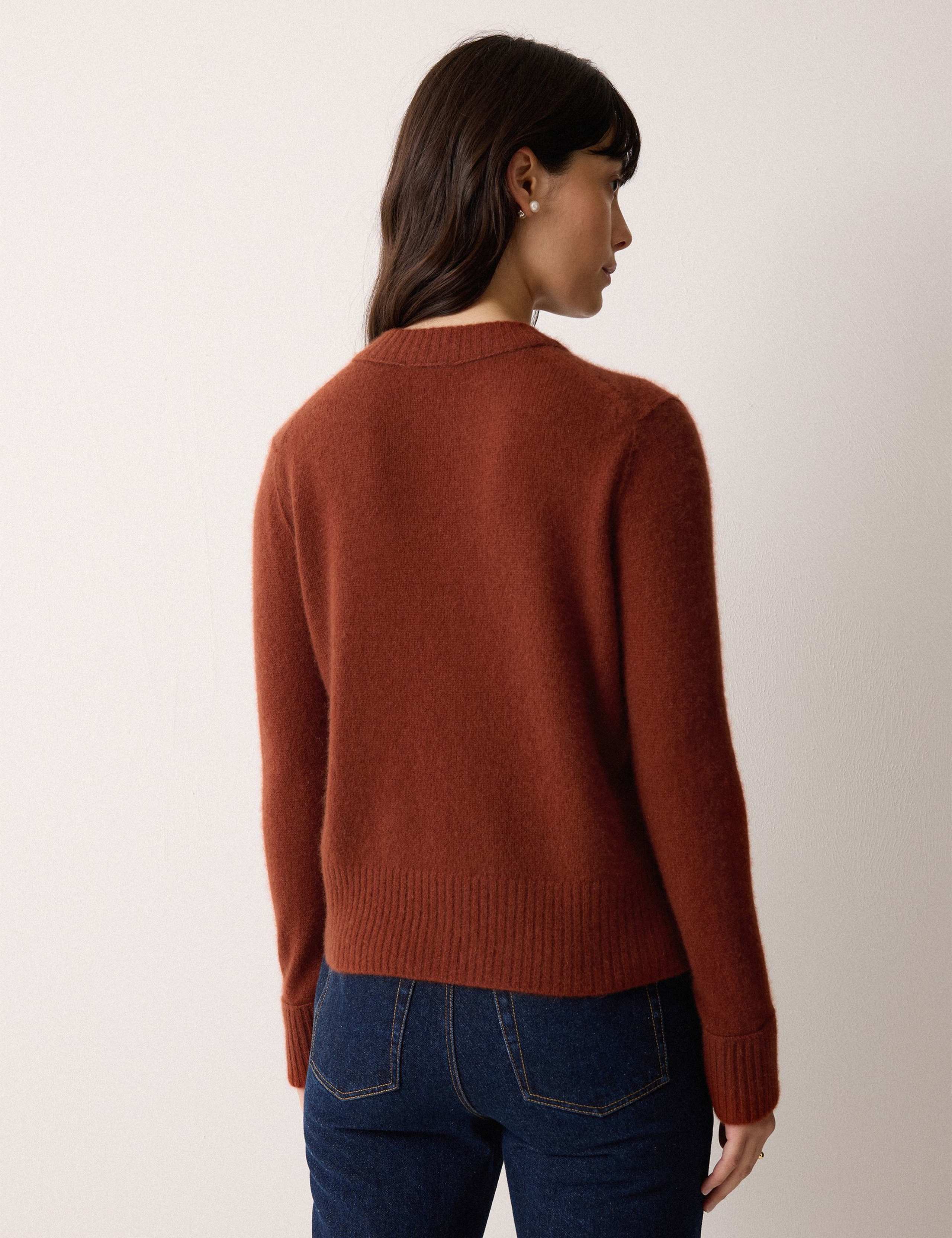 Pure Cashmere Crew Neck Cardigan 5 of 5