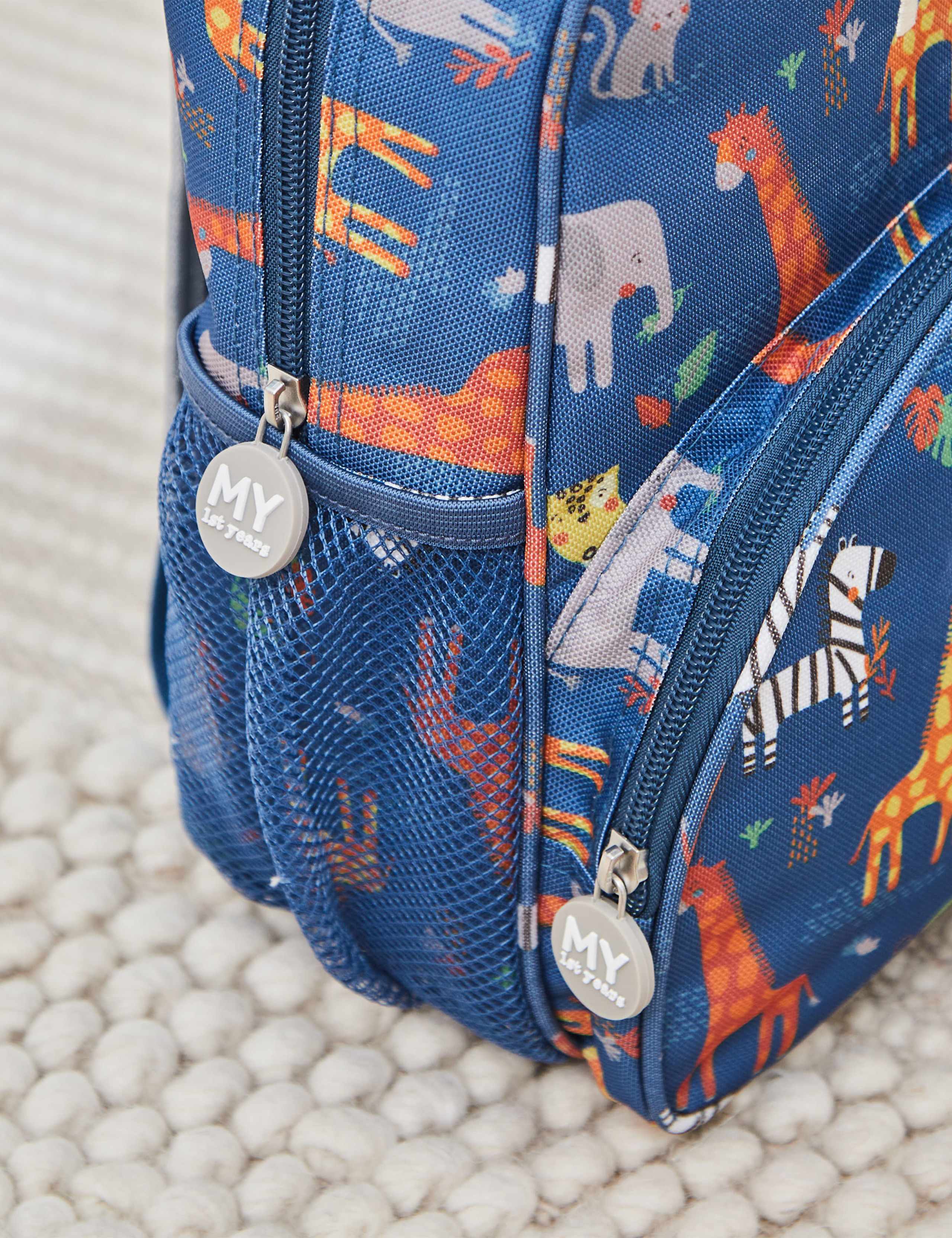 Personalised Navy Safari Medium Backpack 4 of 5