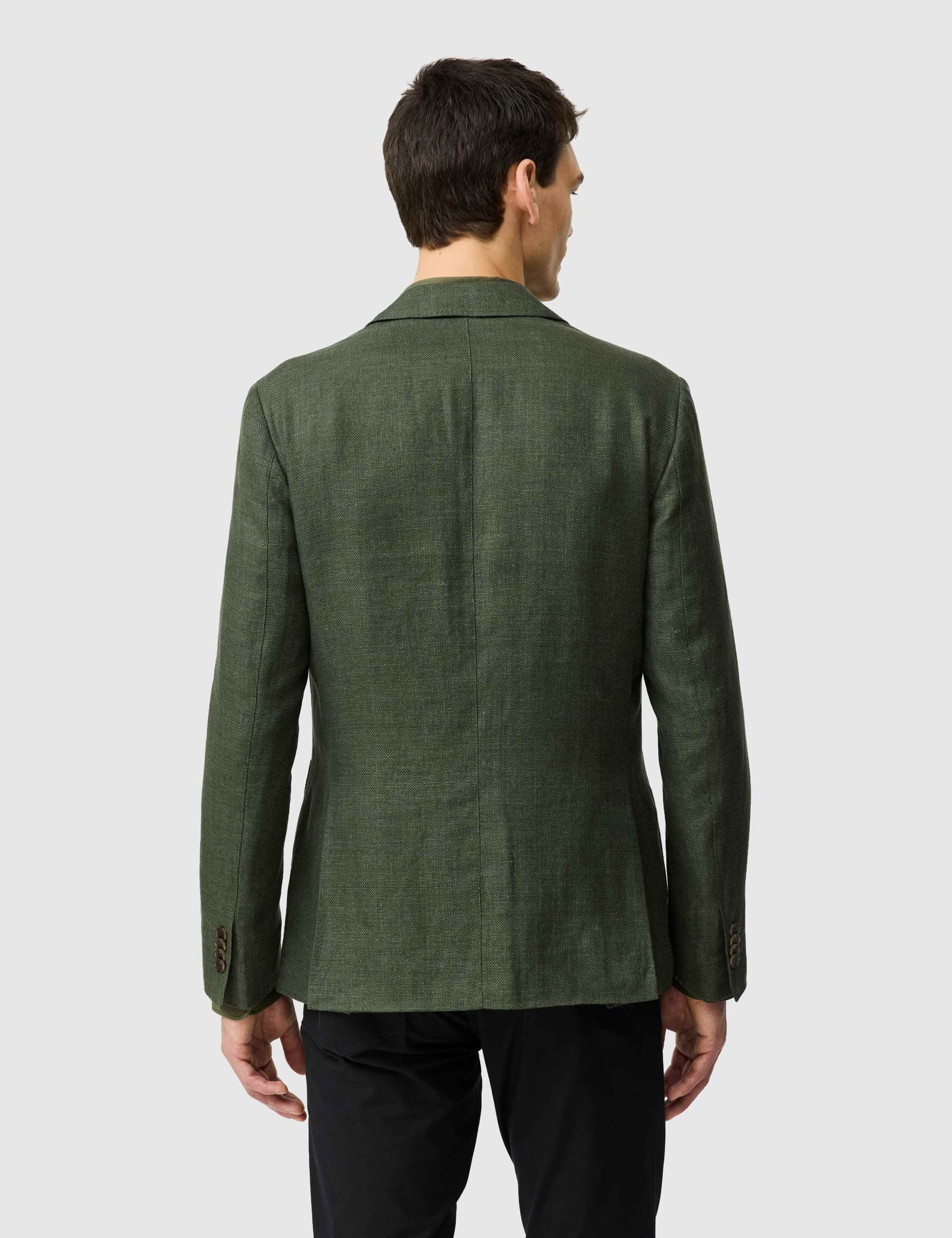Regular Fit Linen Rich Textured Blazer 3 of 6