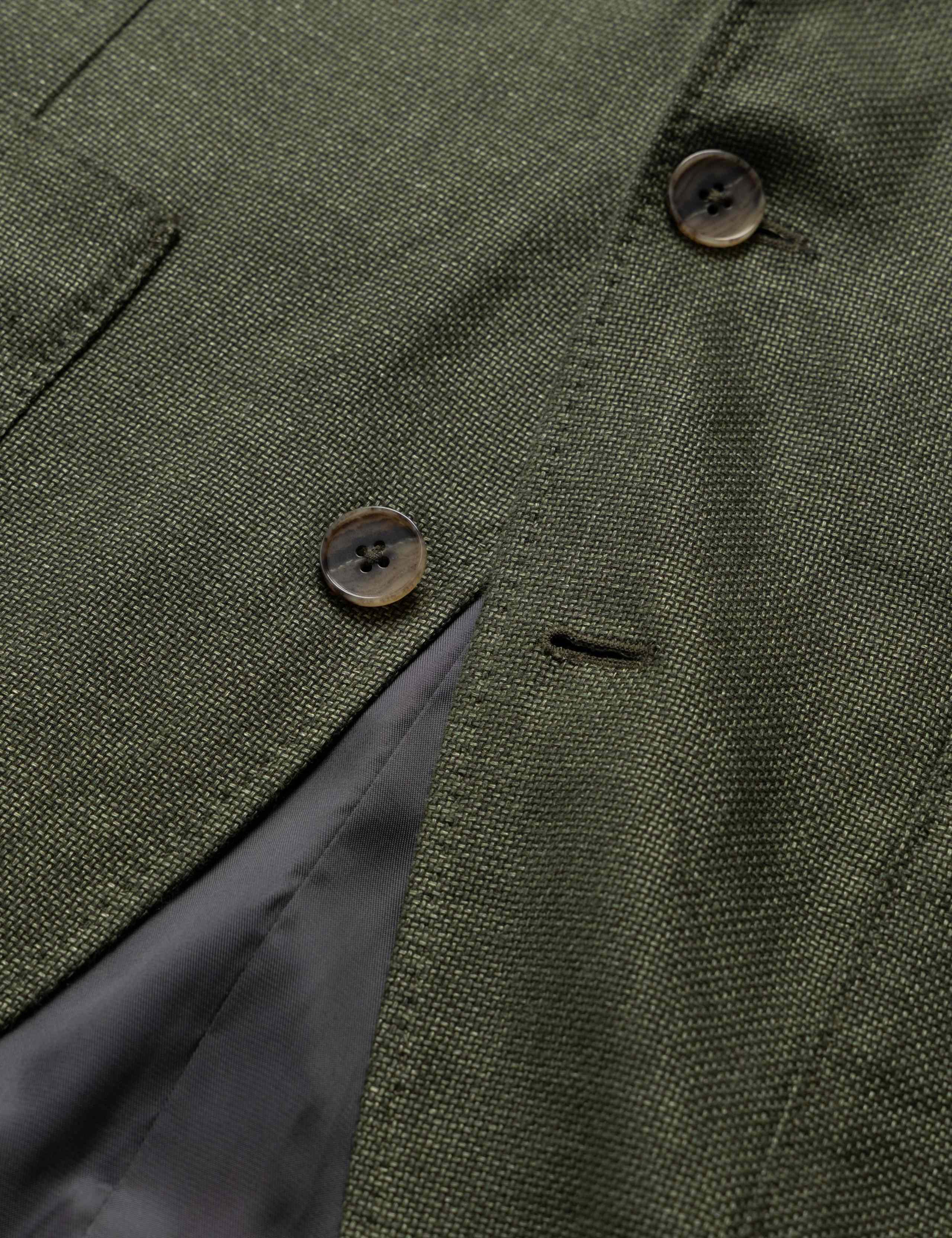 Regular Fit Linen Rich Textured Blazer 4 of 6