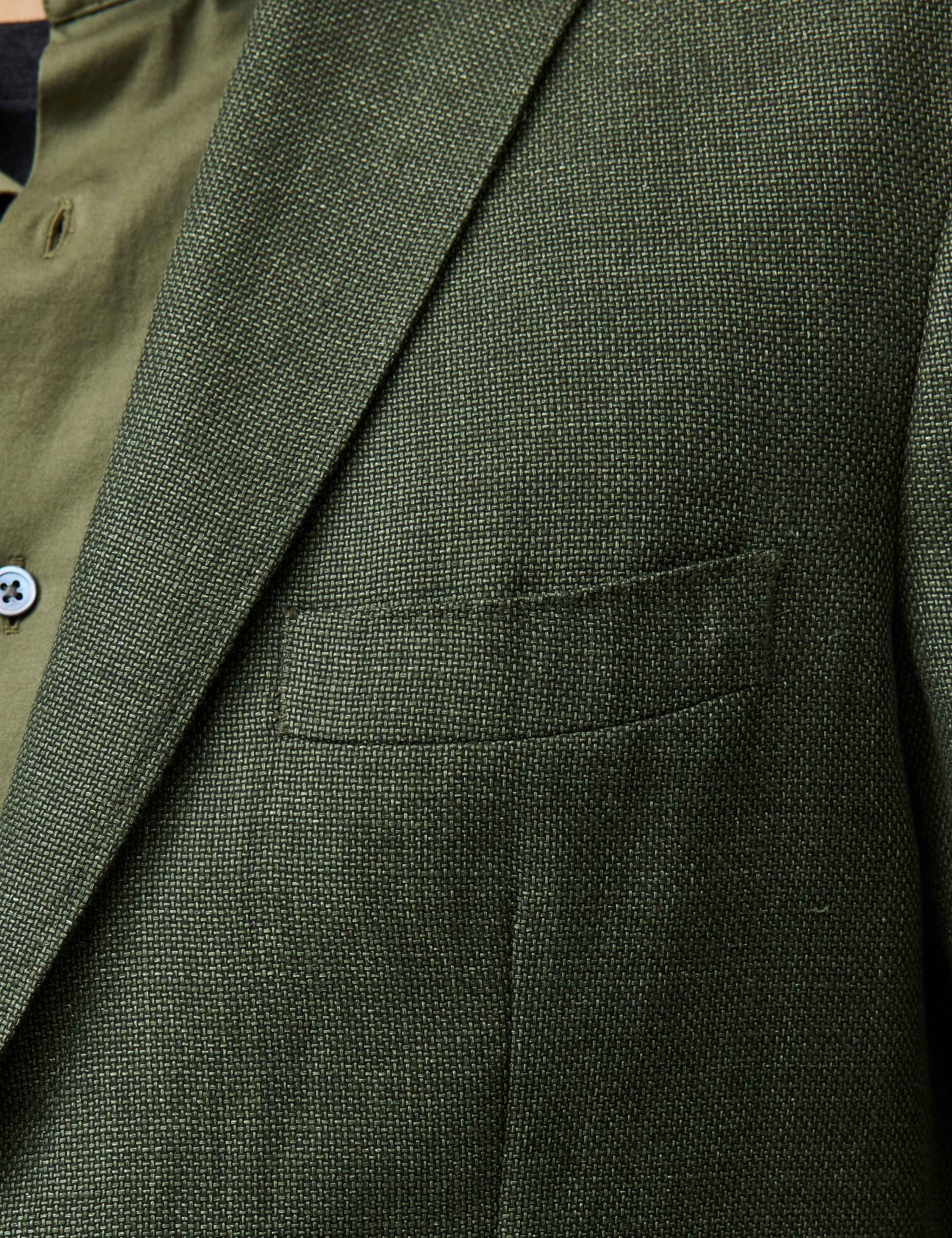 Regular Fit Linen Rich Textured Blazer 5 of 6