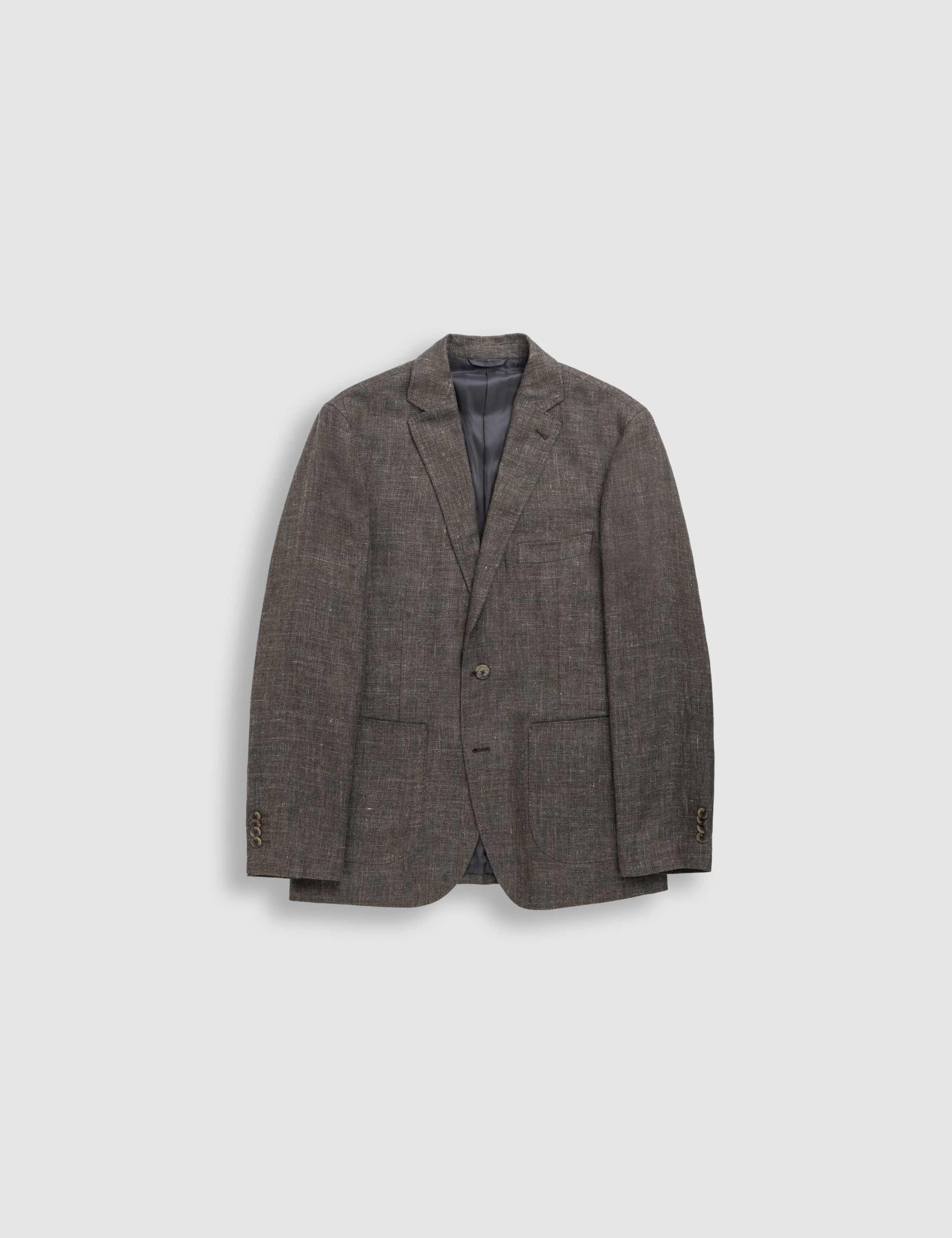 Regular Fit Linen Rich Textured Blazer 4 of 5