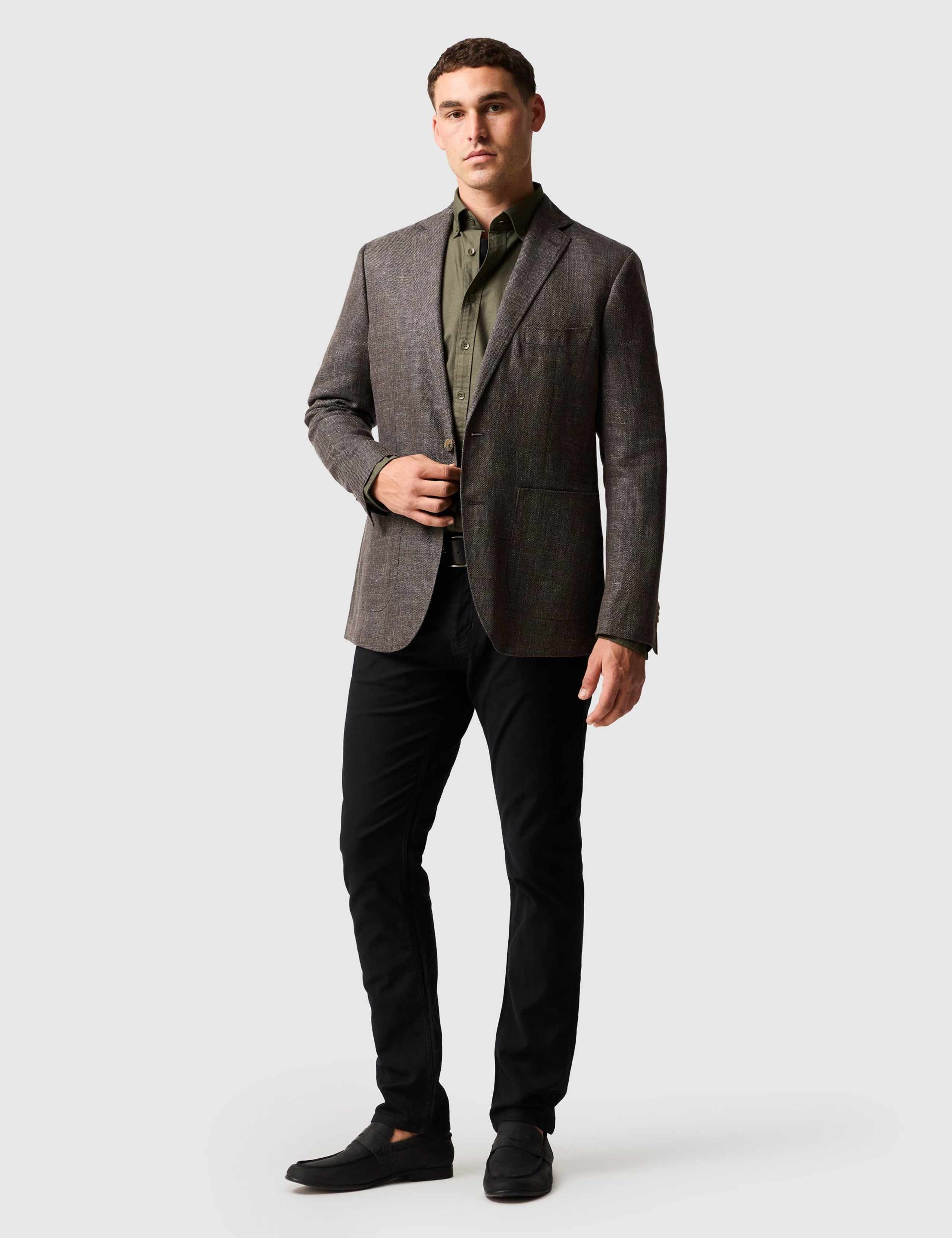 Regular Fit Linen Rich Textured Blazer 5 of 5
