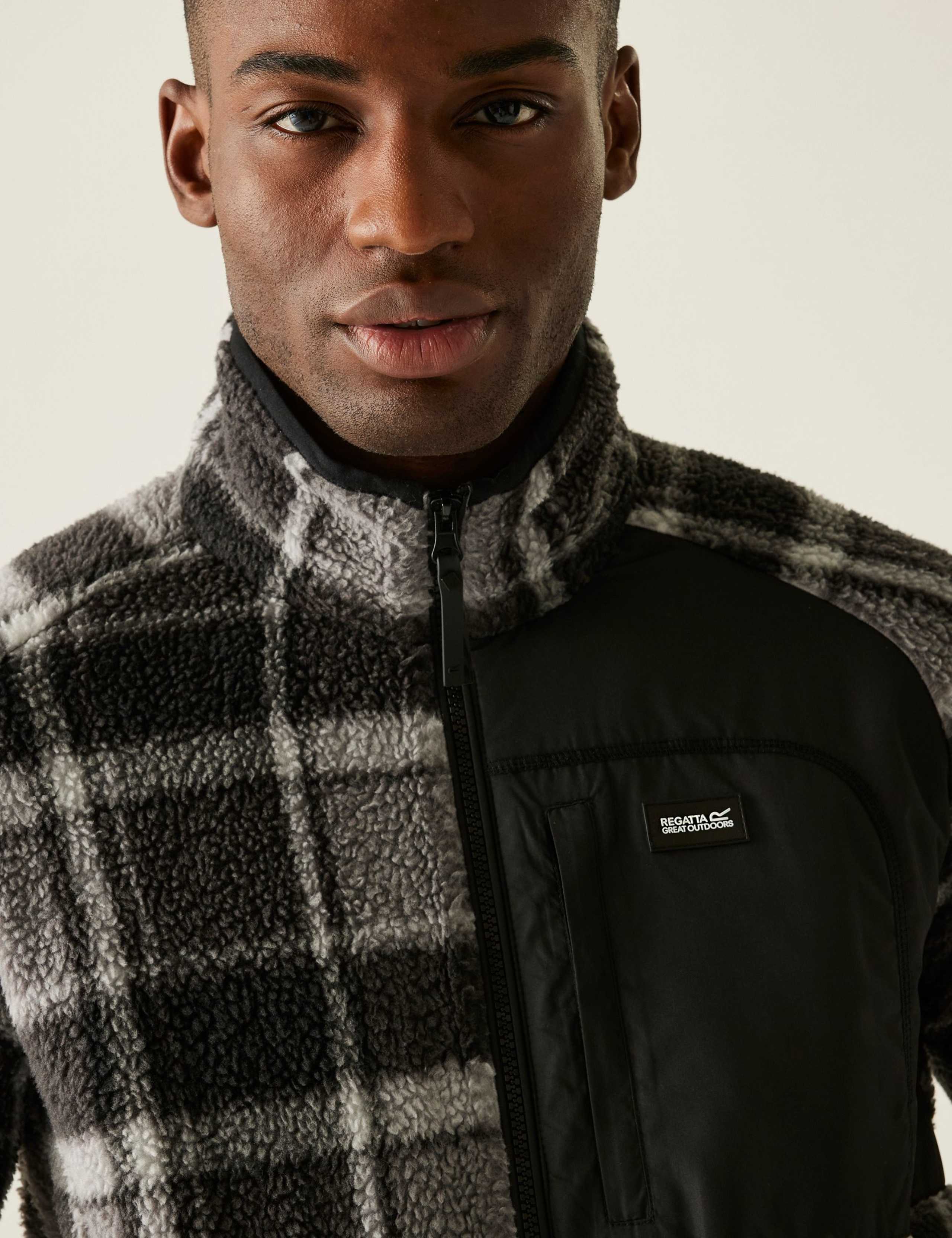 Frankie Borg Checked Zip Up Fleece 6 of 6
