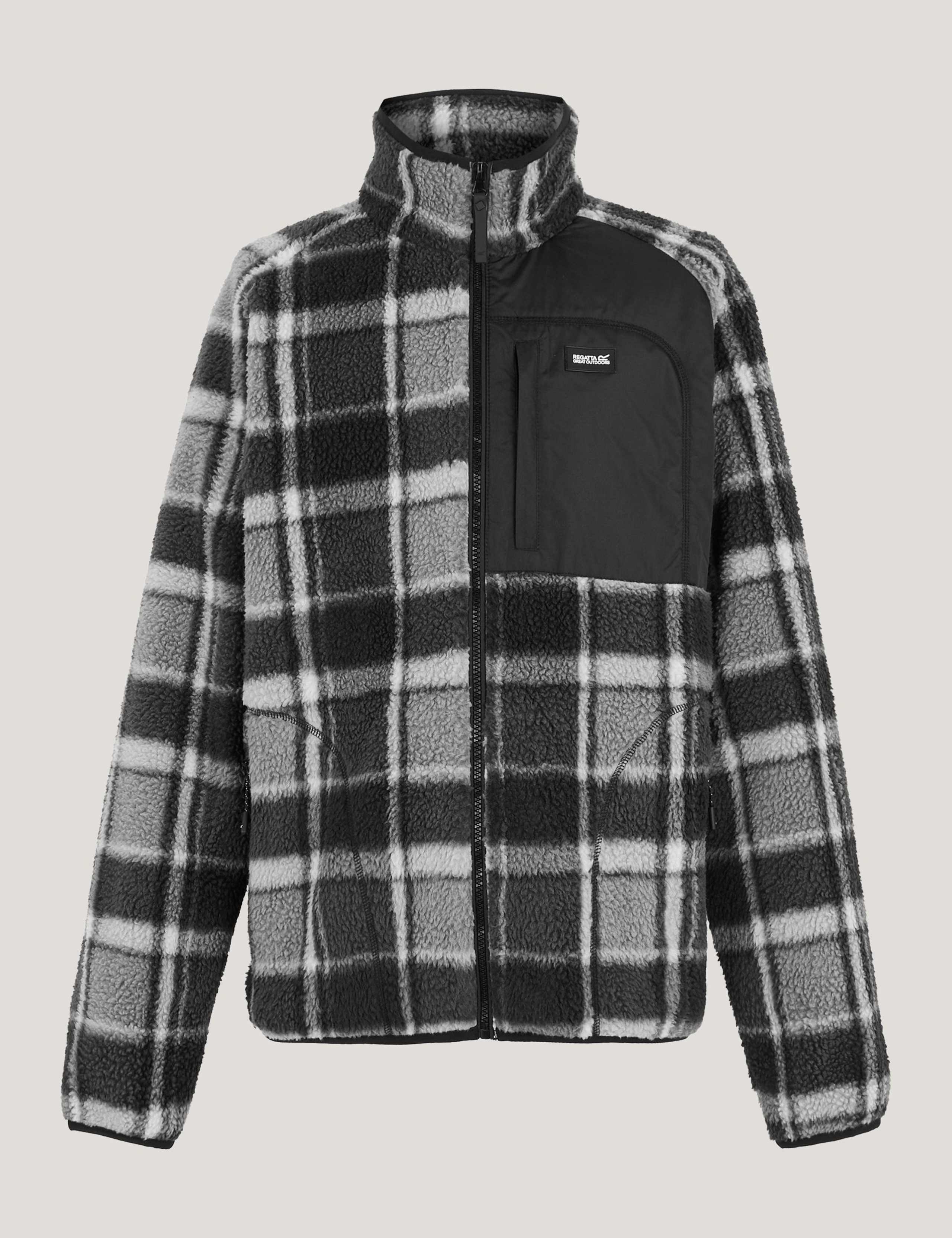 Frankie Borg Checked Zip Up Fleece 2 of 6