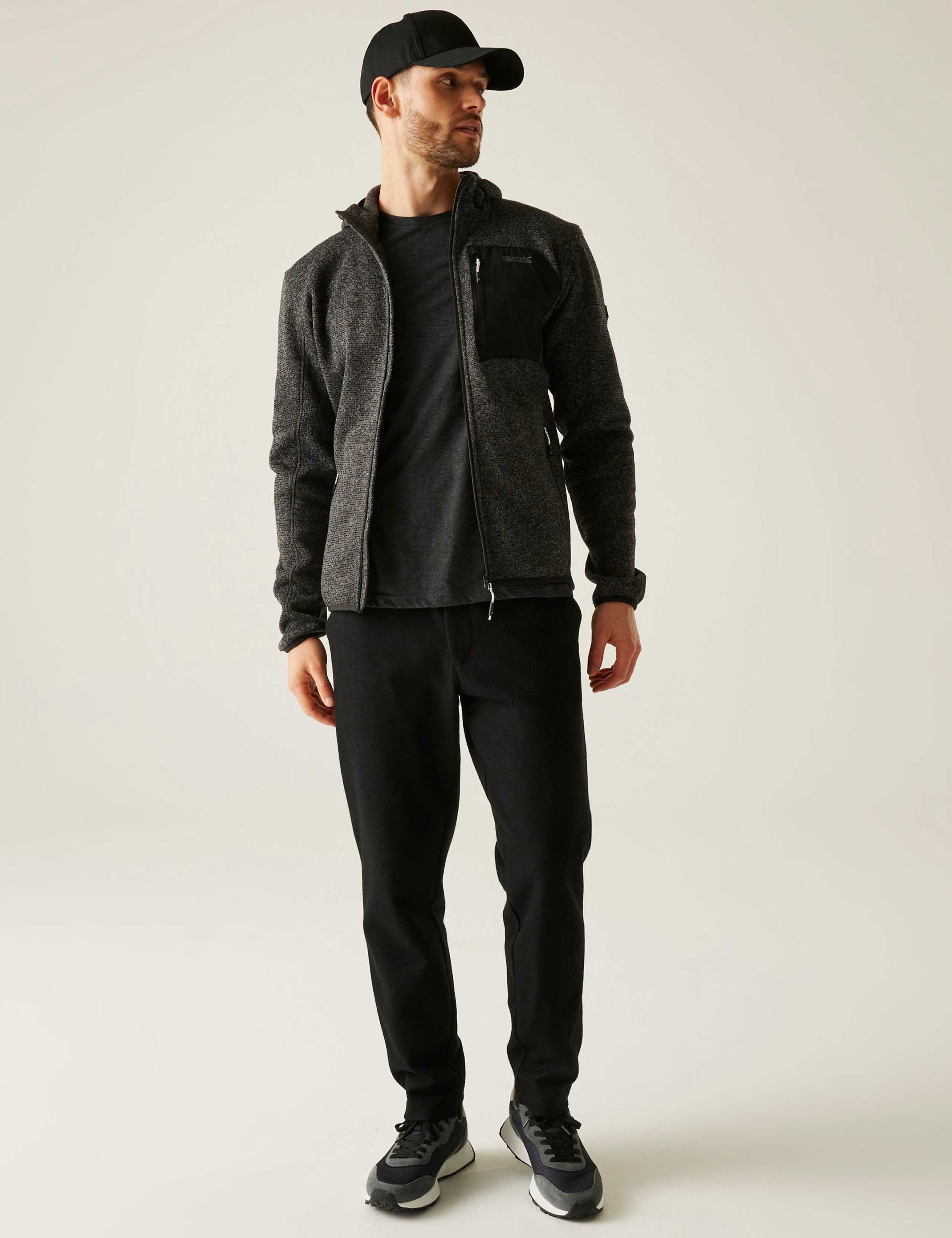 Newhill Textured Hooded Zip Up Fleece 3 of 6