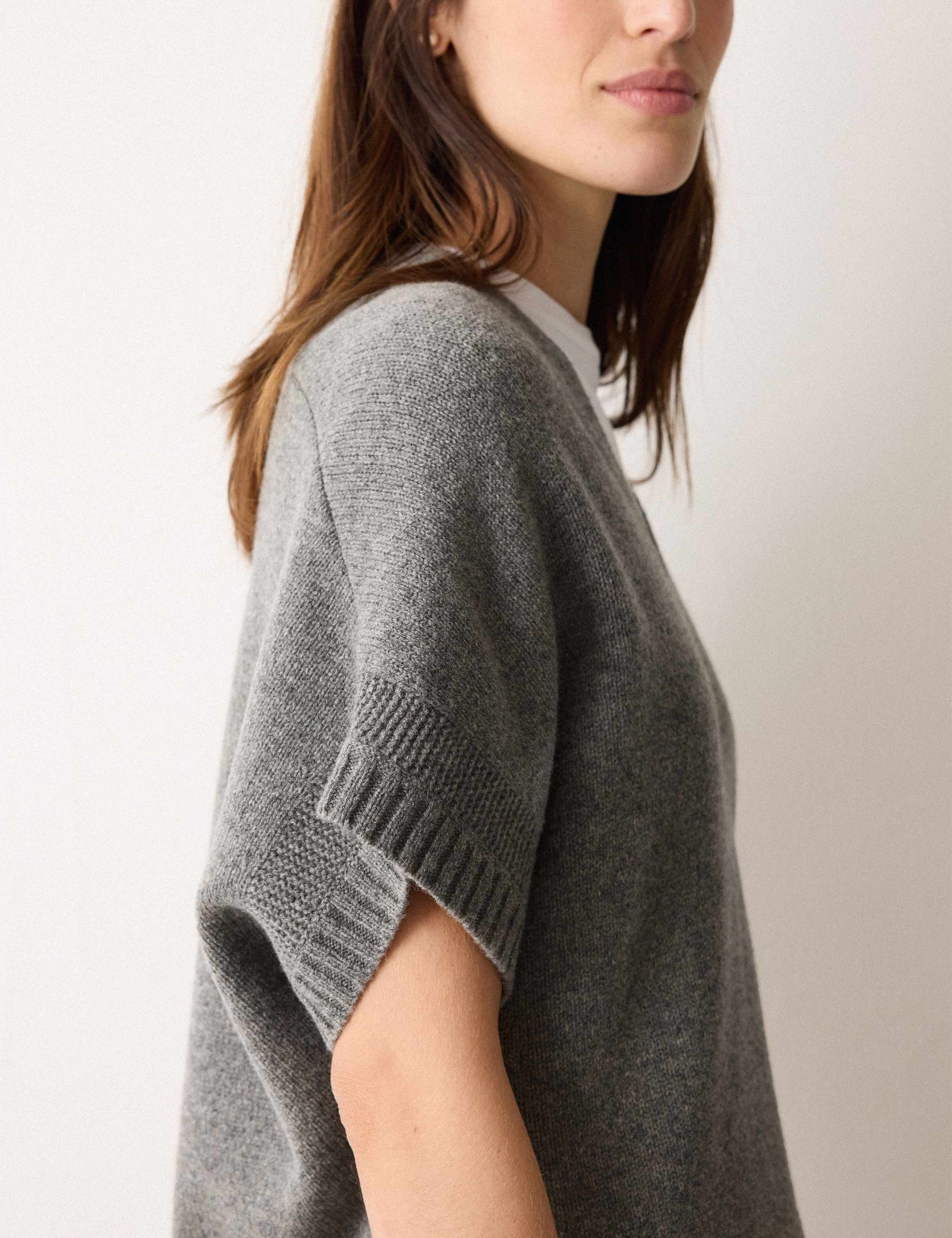Pure Wool V-Neck Relaxed Knitted Top 3 of 5