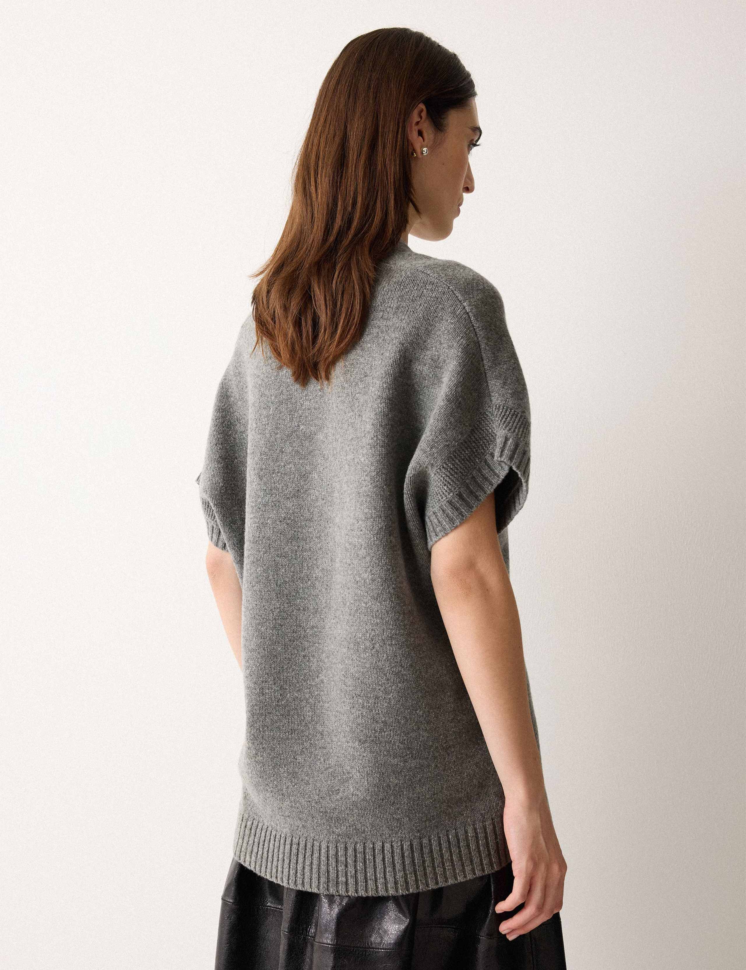 Pure Wool V-Neck Relaxed Knitted Top 4 of 5