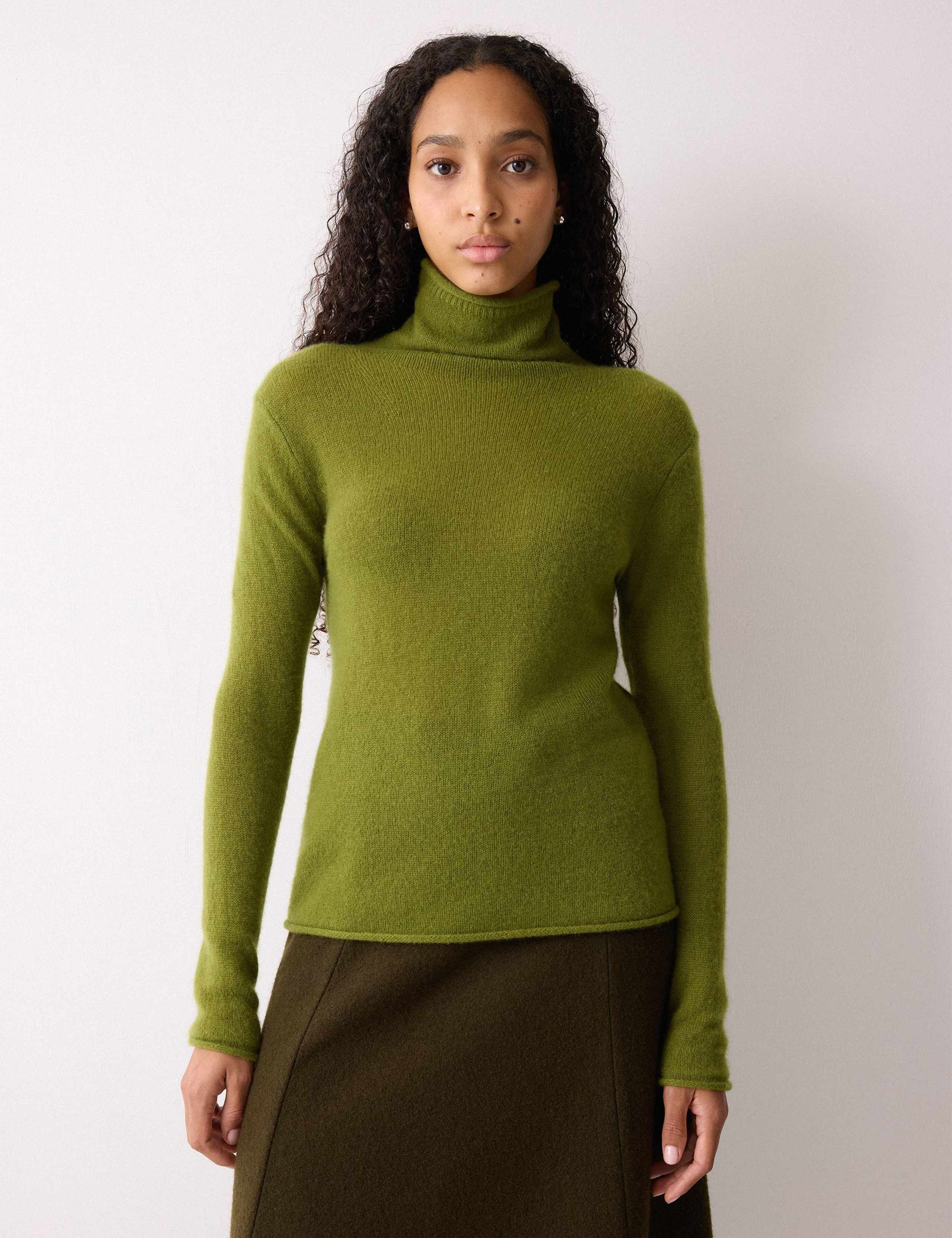 Pure Cashmere Polo Neck Relaxed Jumper 1 of 7