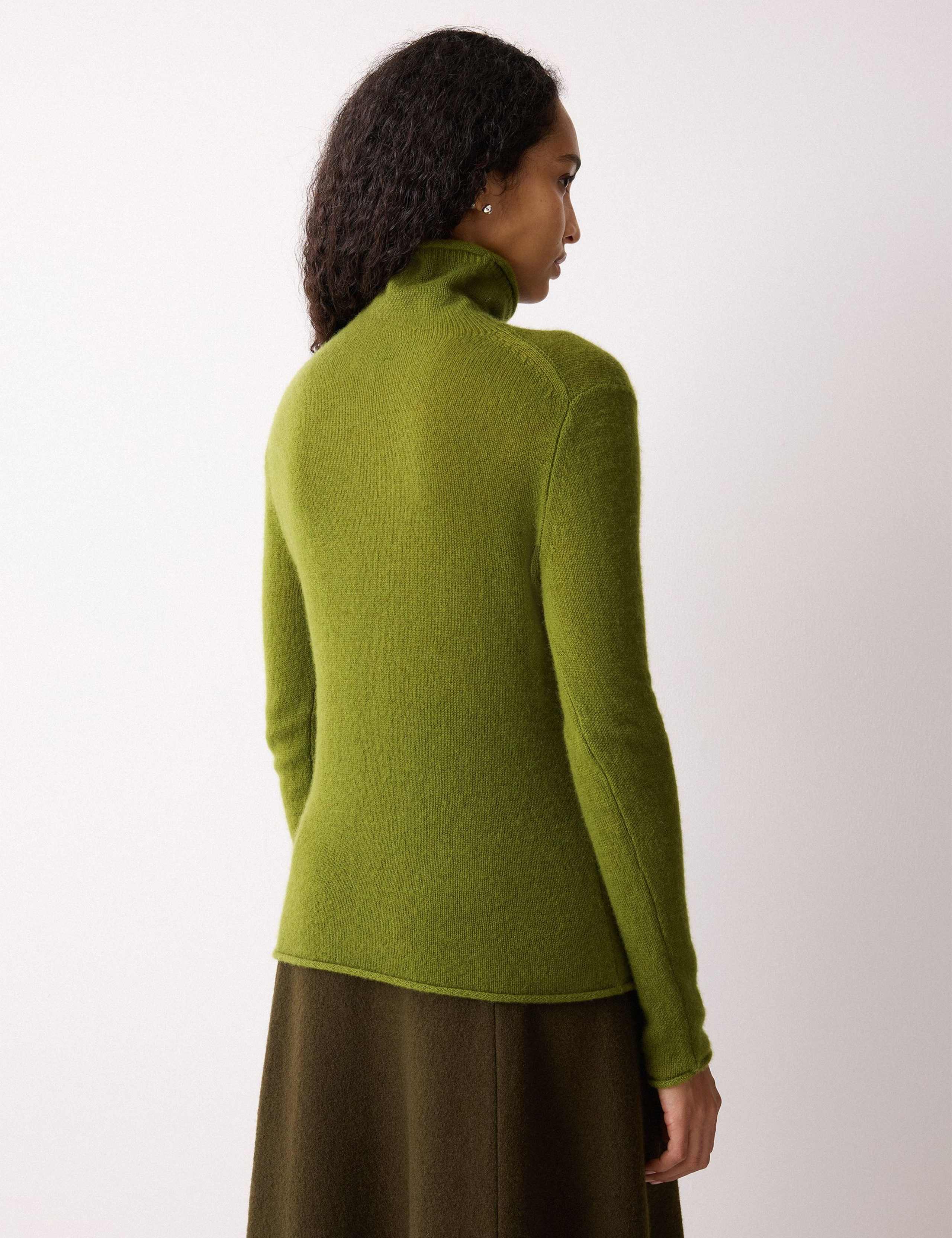 Pure Cashmere Polo Neck Relaxed Jumper 3 of 7