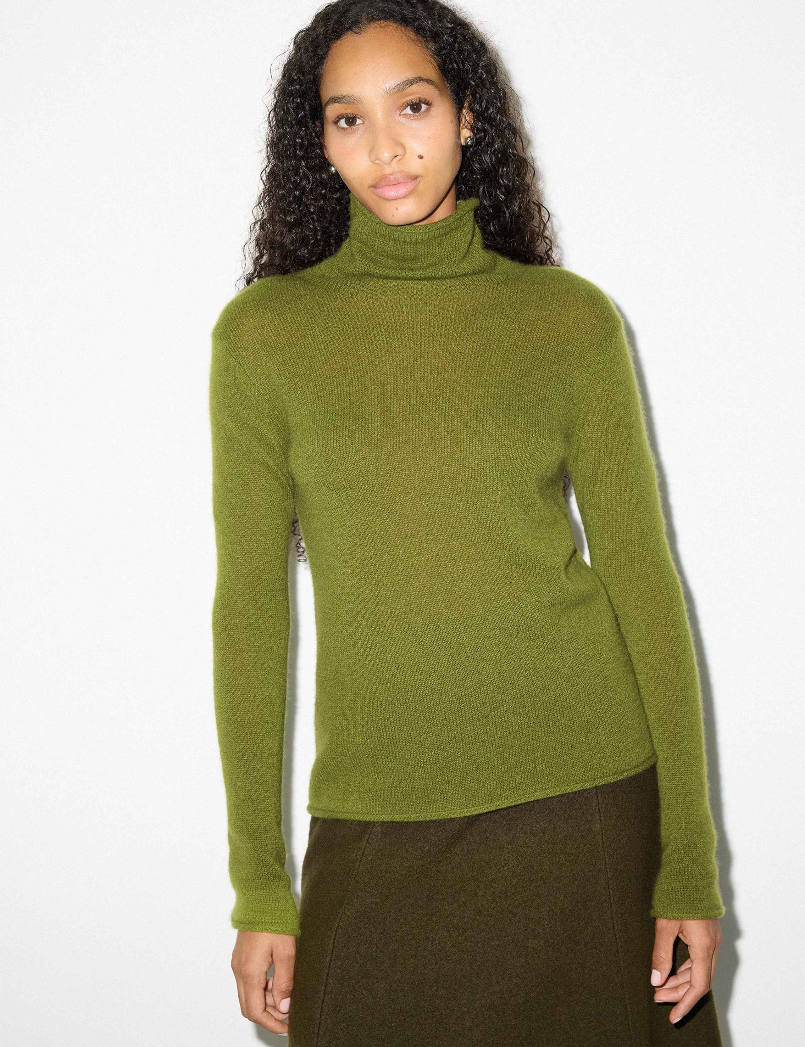 Pure Cashmere Polo Neck Relaxed Jumper 6 of 7