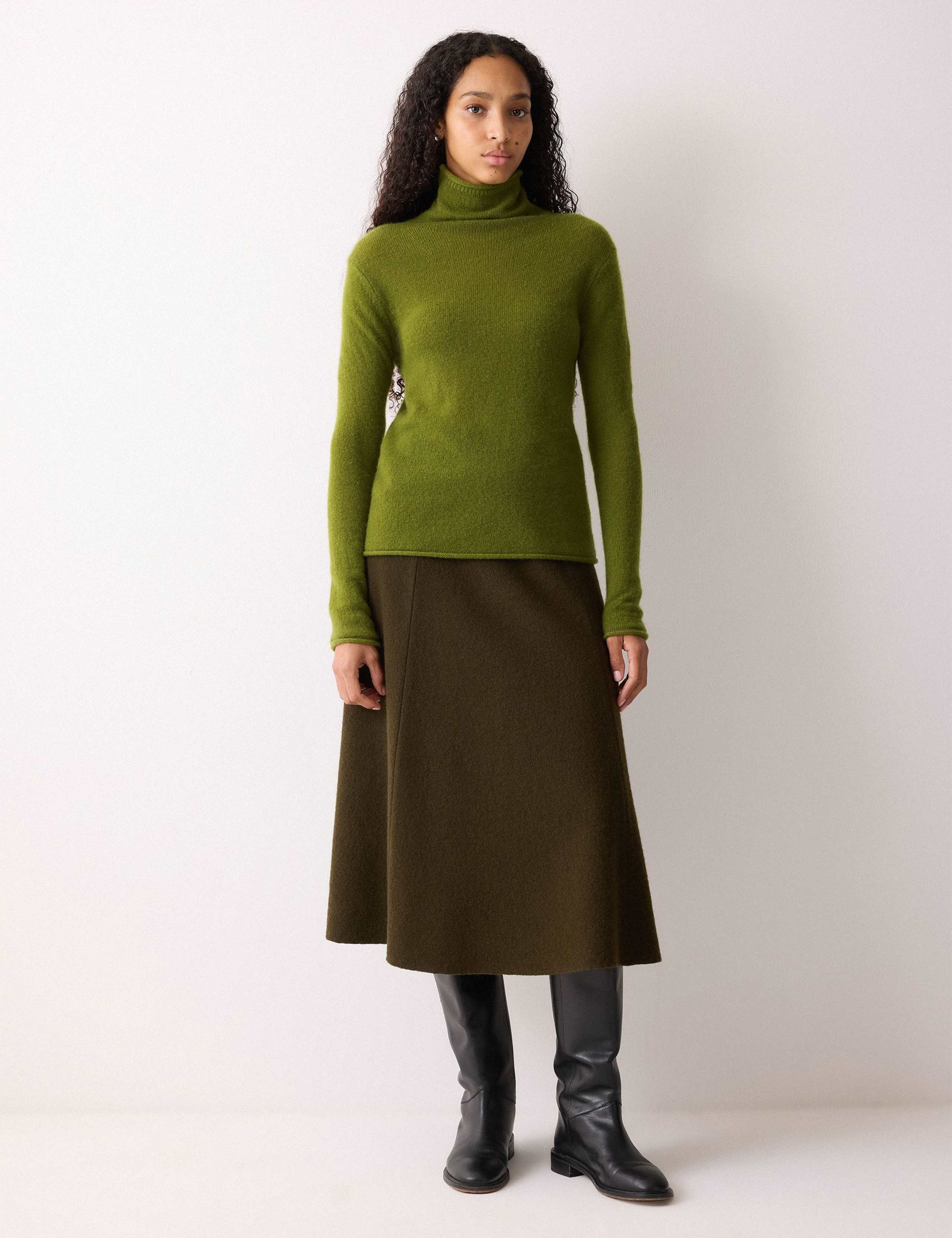 Pure Cashmere Polo Neck Relaxed Jumper 7 of 7