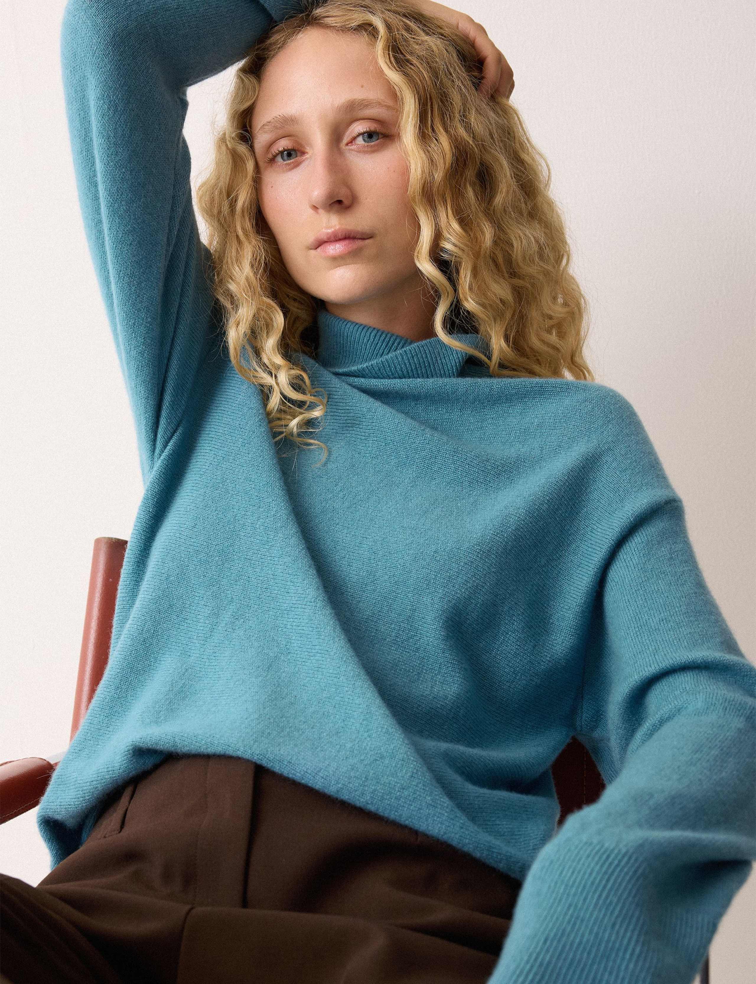 Wool Rich Funnel Neck Relaxed Jumper 5 of 6