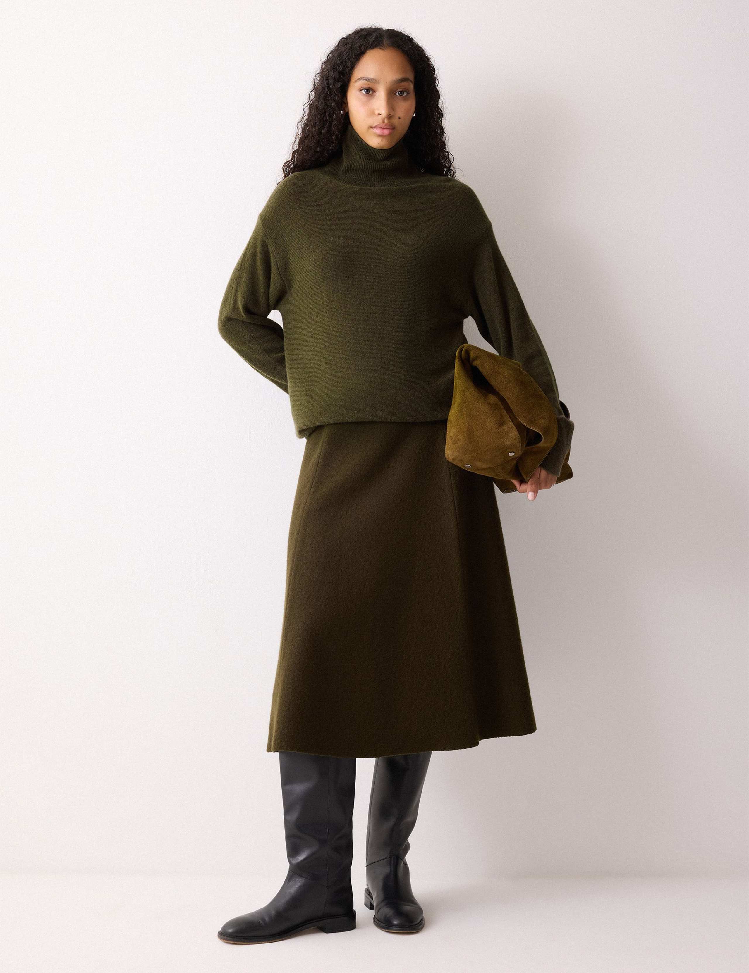 Wool Rich Funnel Neck Relaxed Jumper 4 of 5