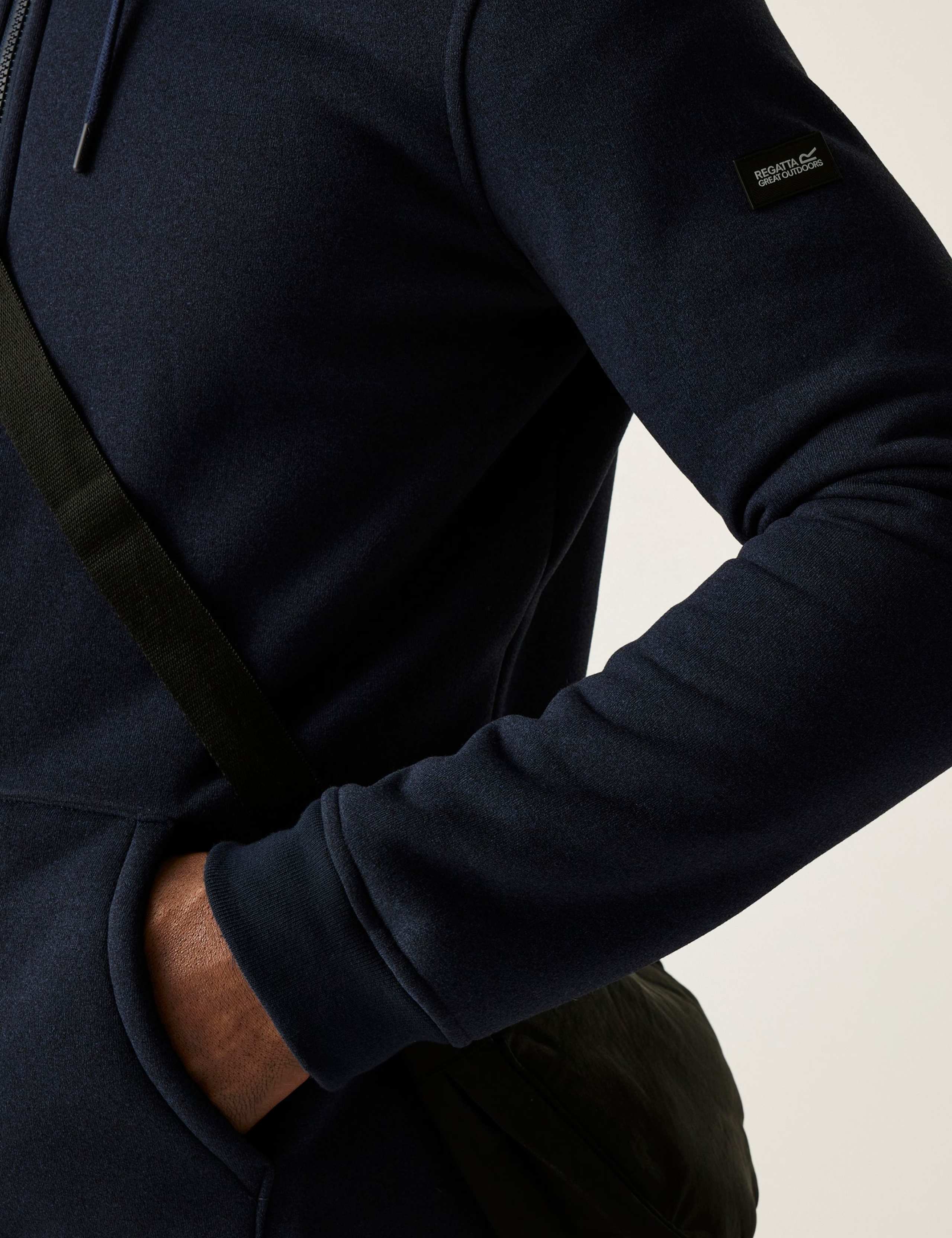 Naddle Jersey Fleece Lined Zip Up Hoodie 3 of 5