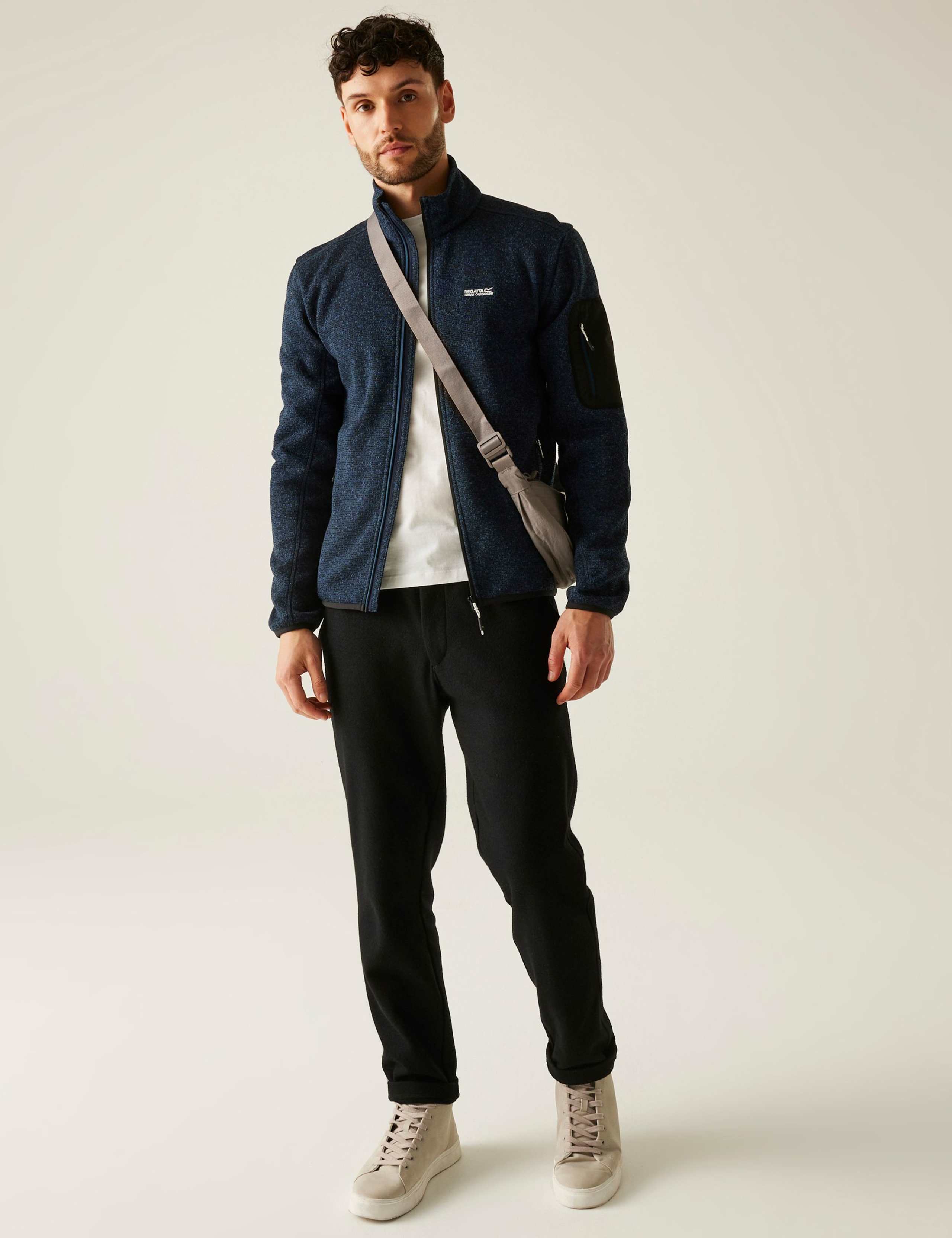 Newhill Textured Funnel Neck Zip Up Fleece 6 of 7