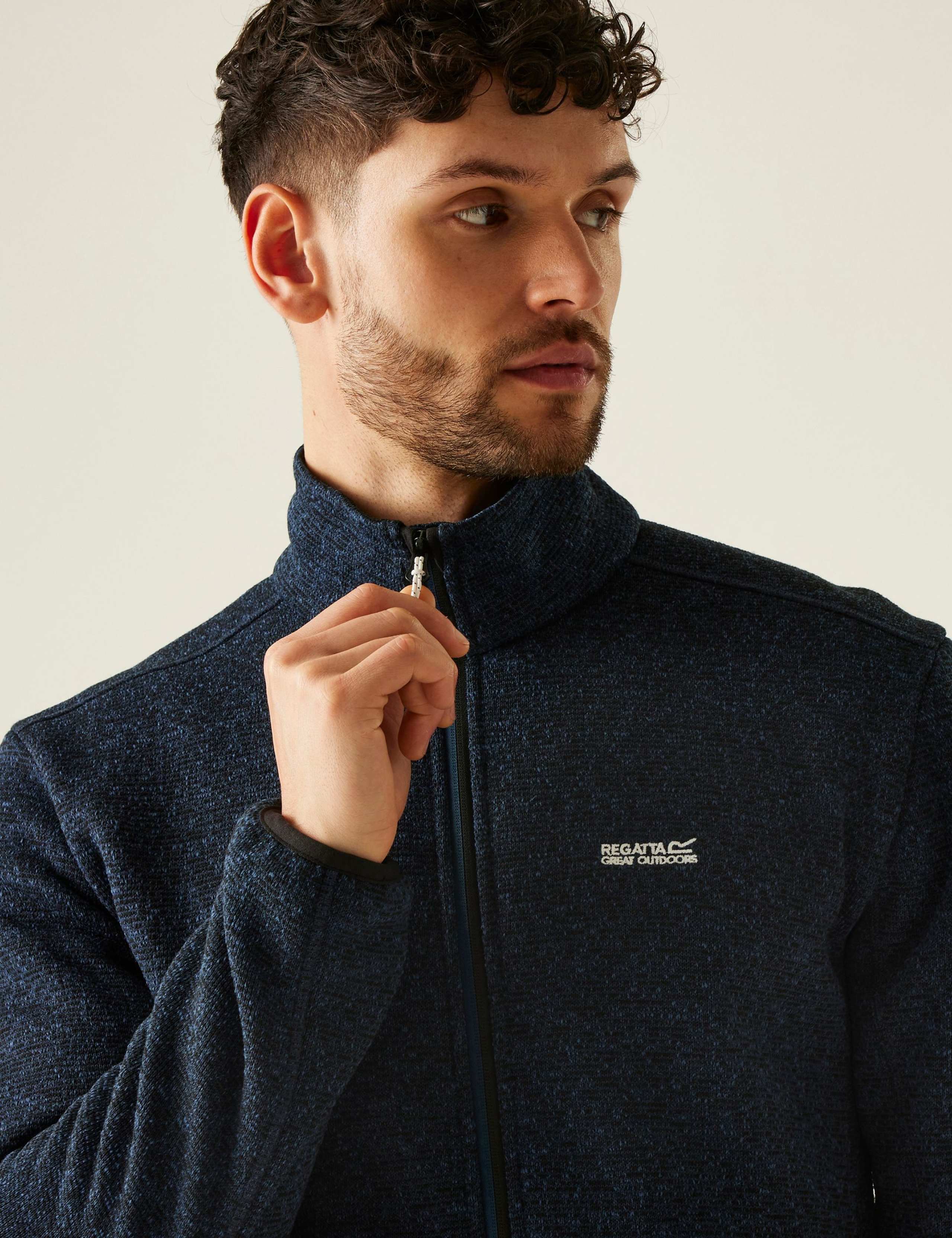 Newhill Textured Funnel Neck Zip Up Fleece 7 of 7