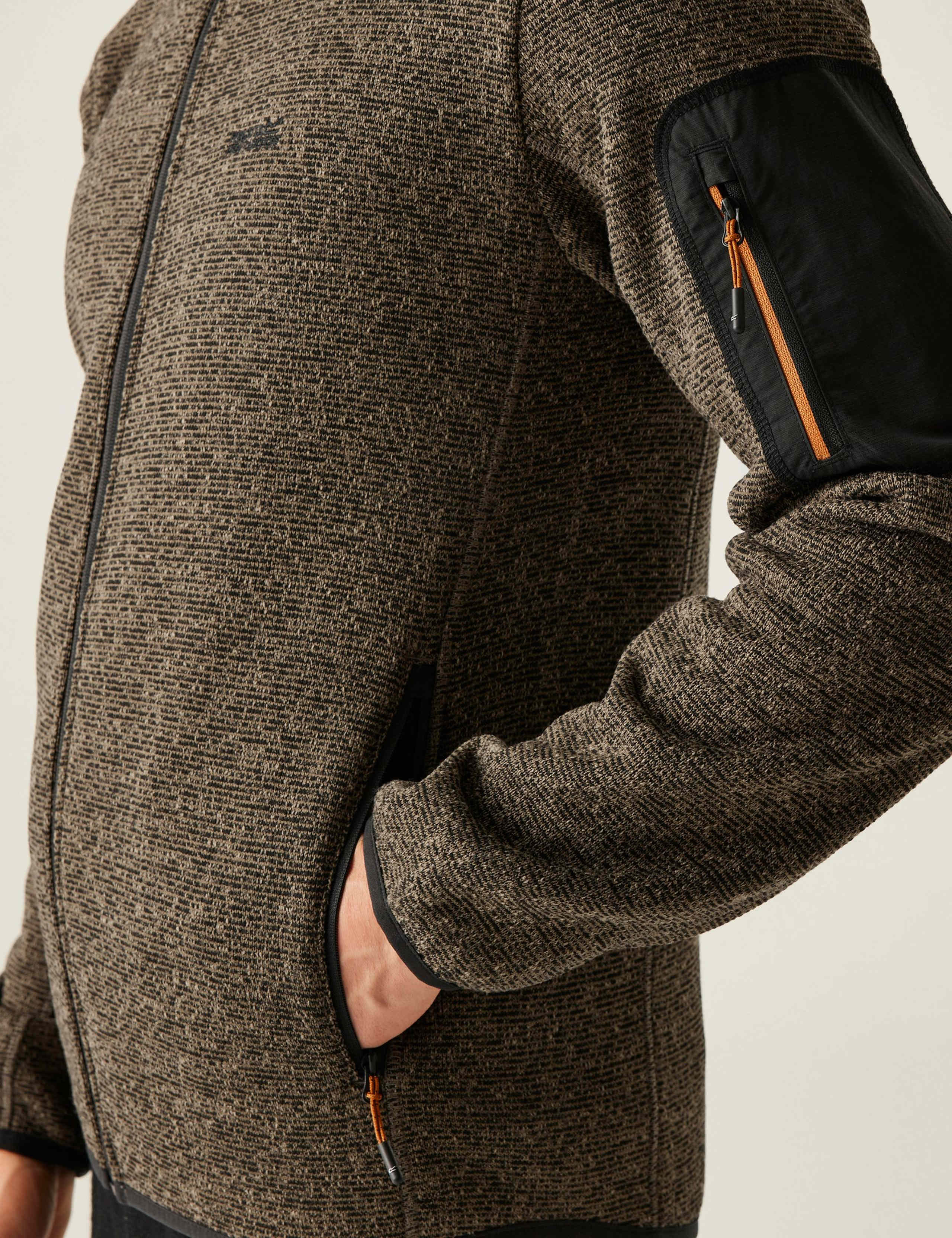 Newhill Textured Funnel Neck Zip Up Fleece 3 of 6