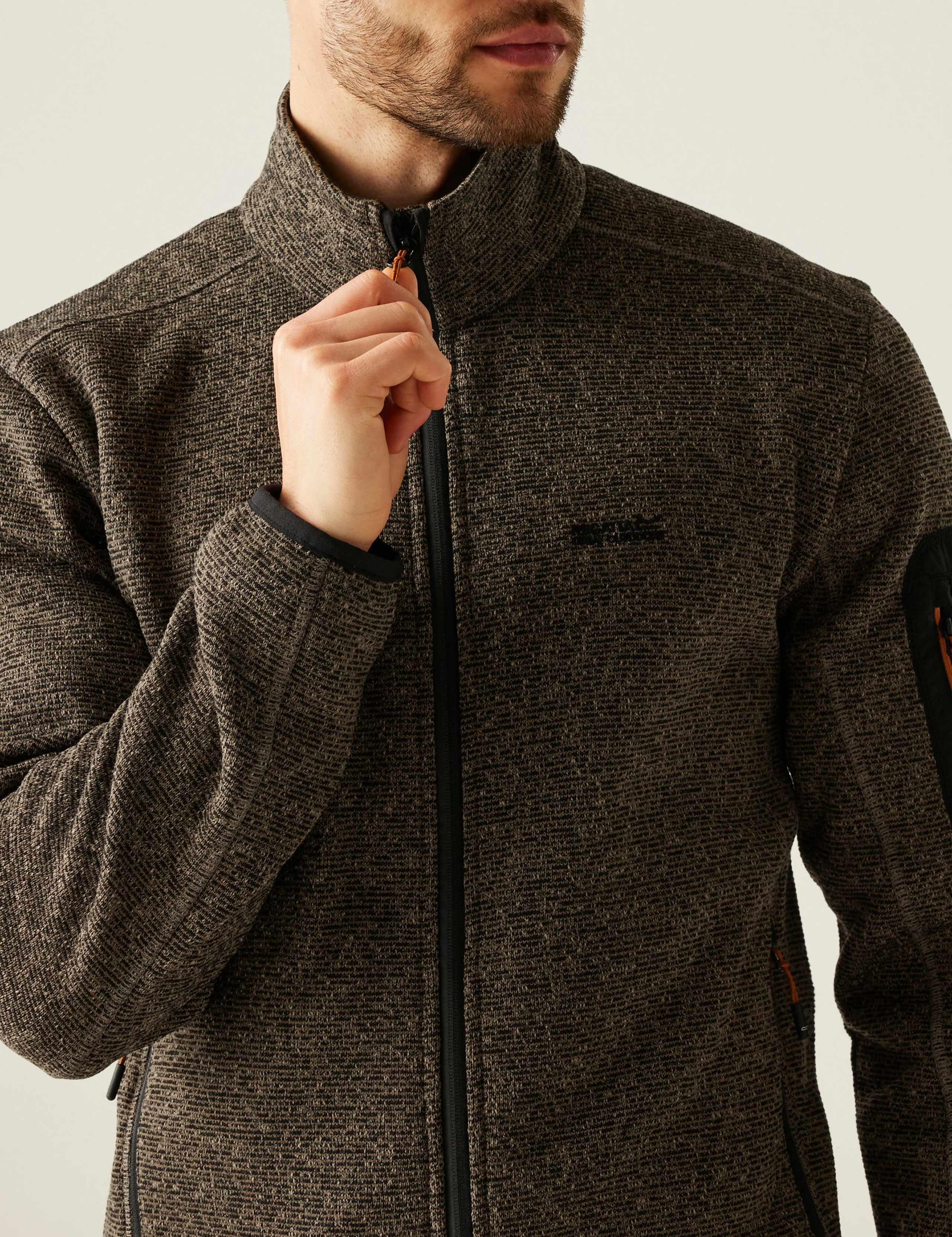 Newhill Textured Funnel Neck Zip Up Fleece 6 of 6