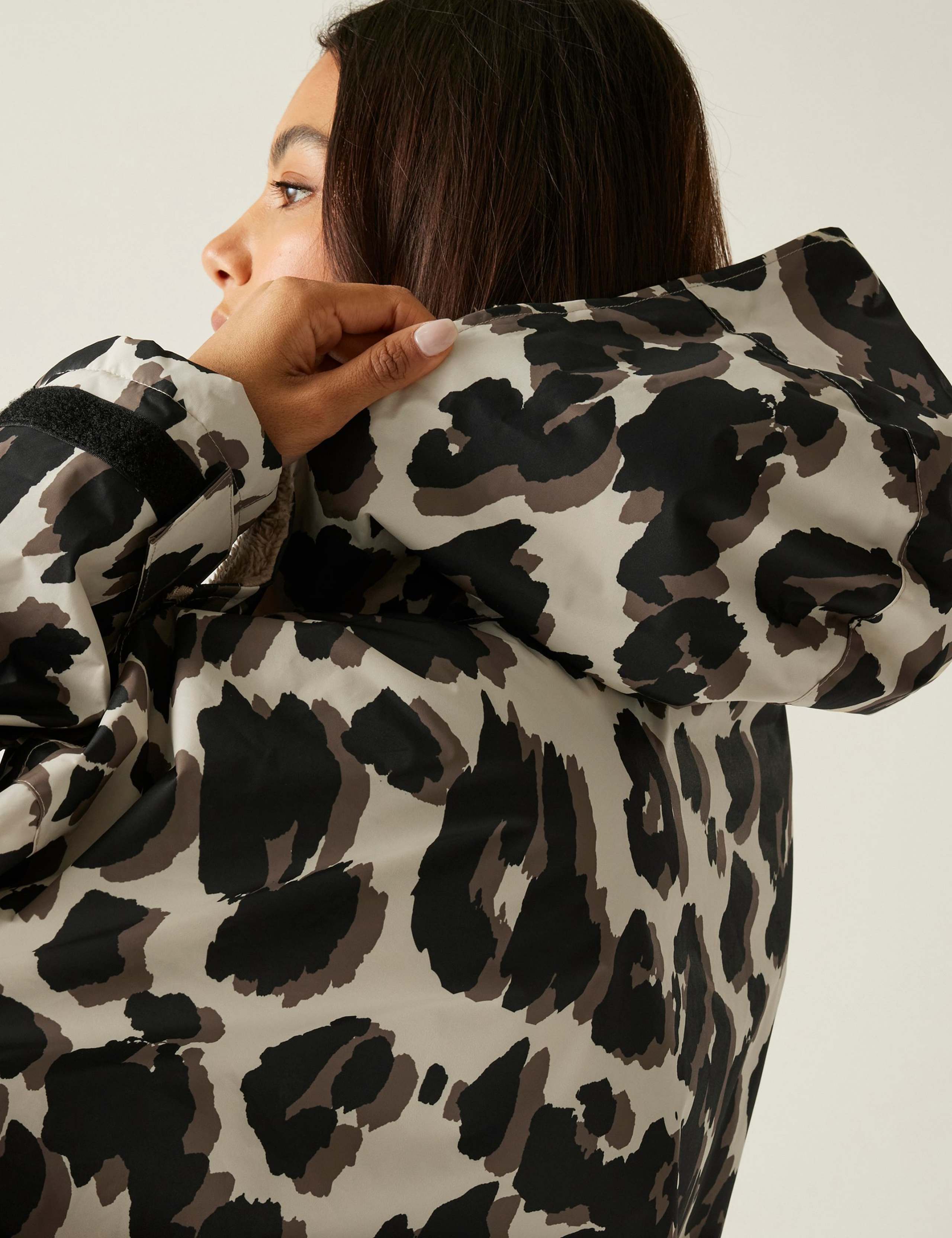 Waterproof Leopard Print Padded Coat 9 of 10