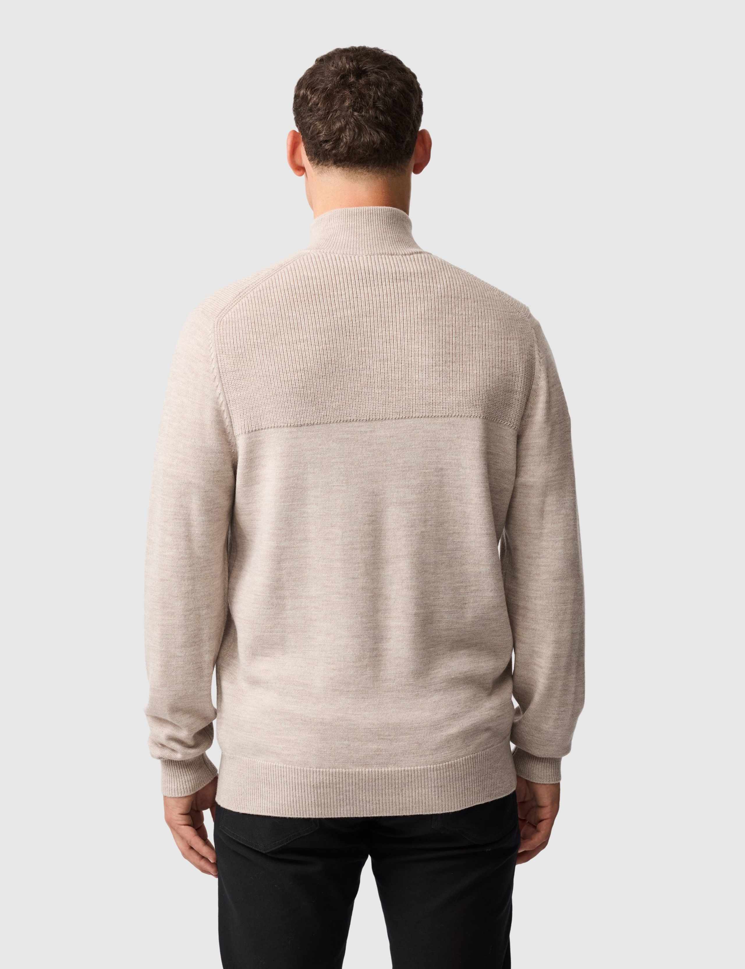 Pure Merino Wool Half Zip Jumper 3 of 6