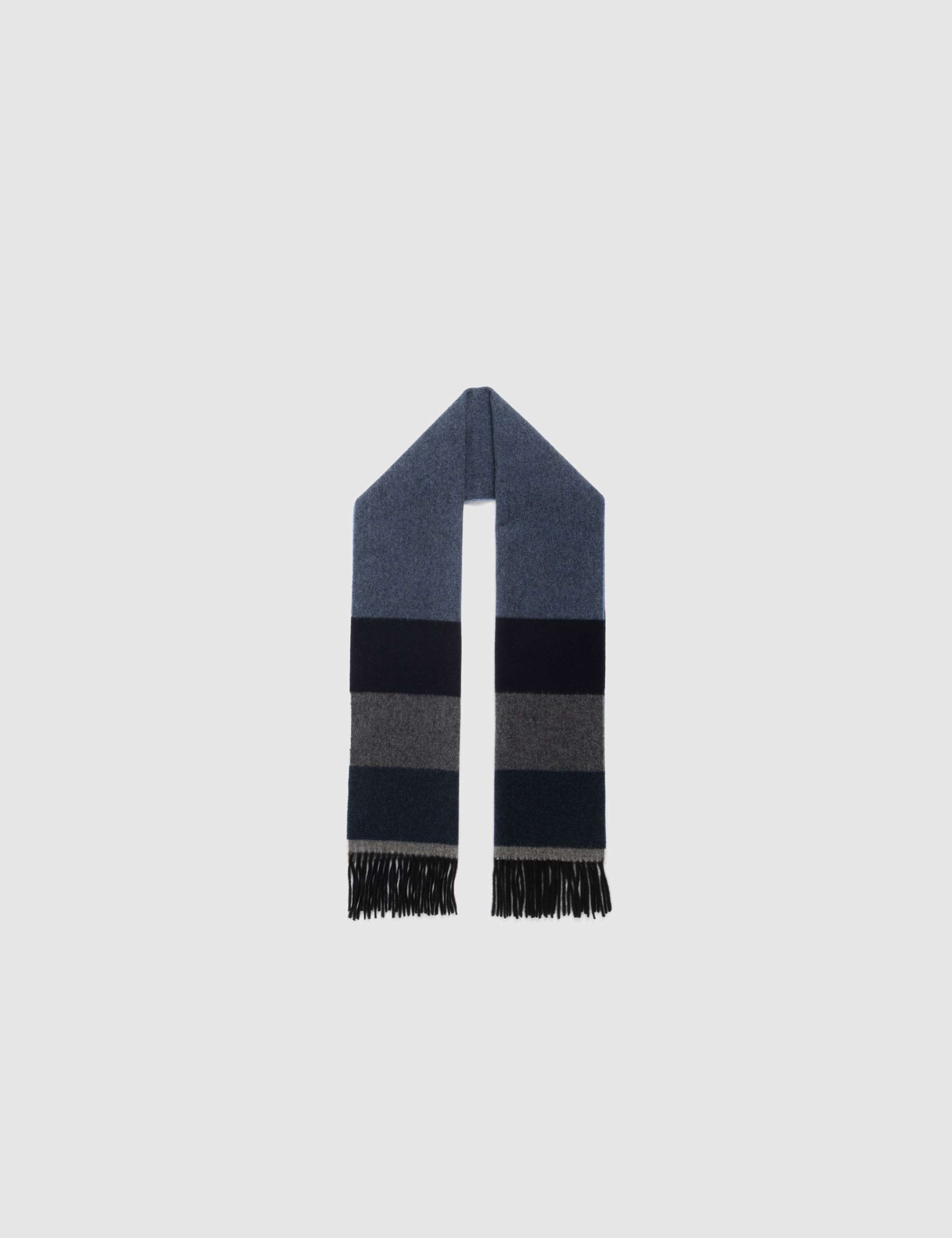 Frankton Pure Wool Striped Scarf 1 of 3