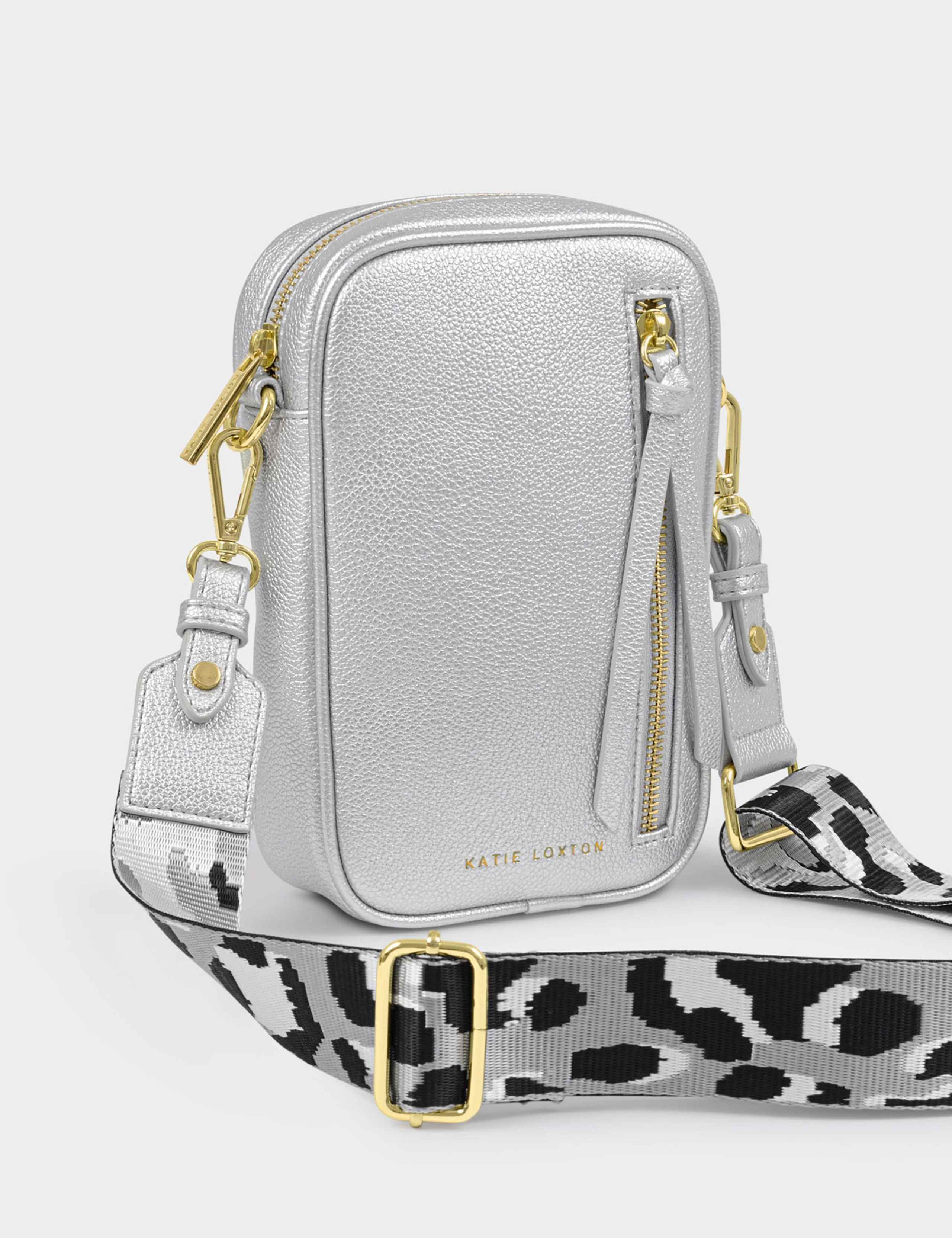 Faux Leather Metallic Cross Body Bag 3 of 6