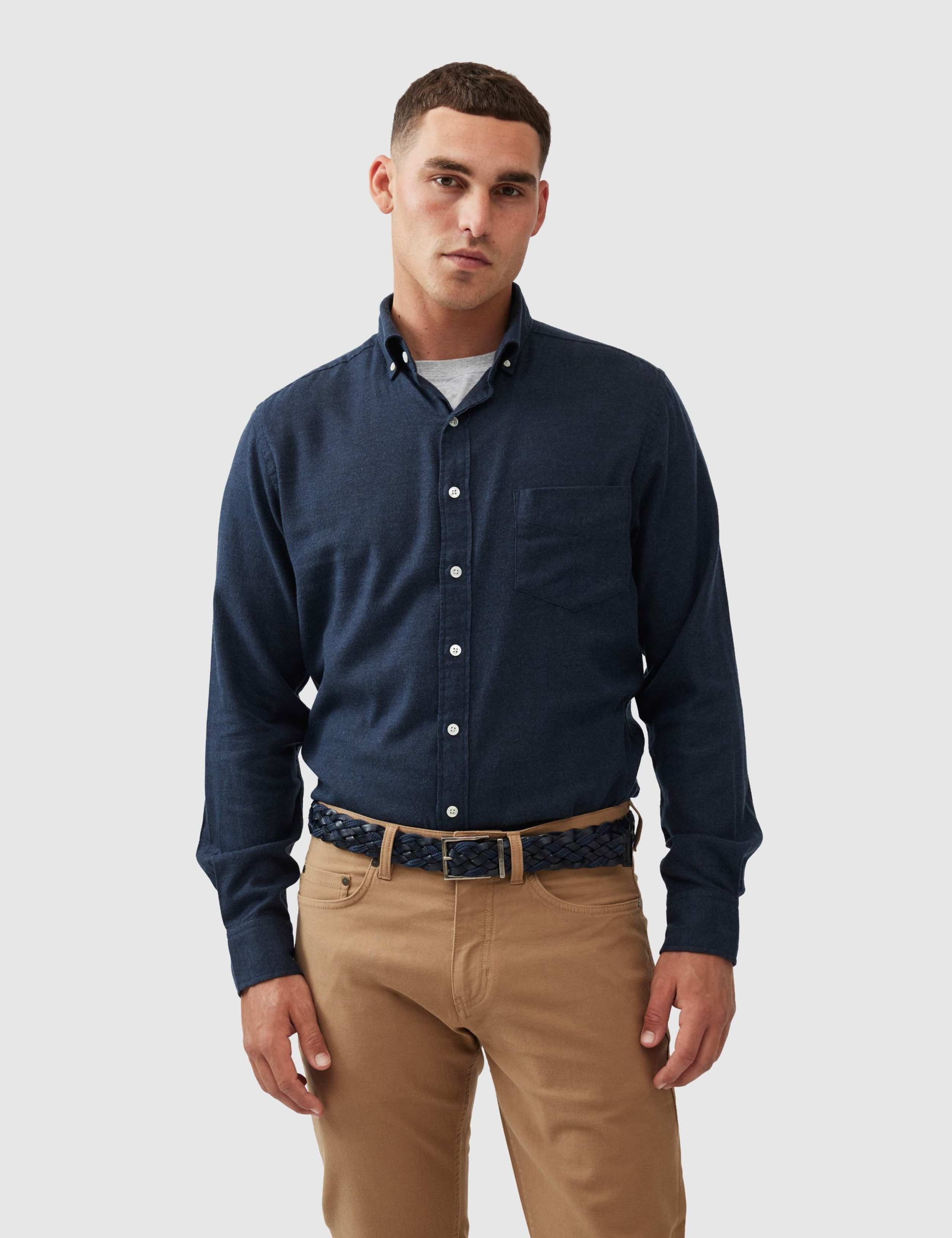 Slim Fit Cotton Rich Oxford Shirt 1 of 4