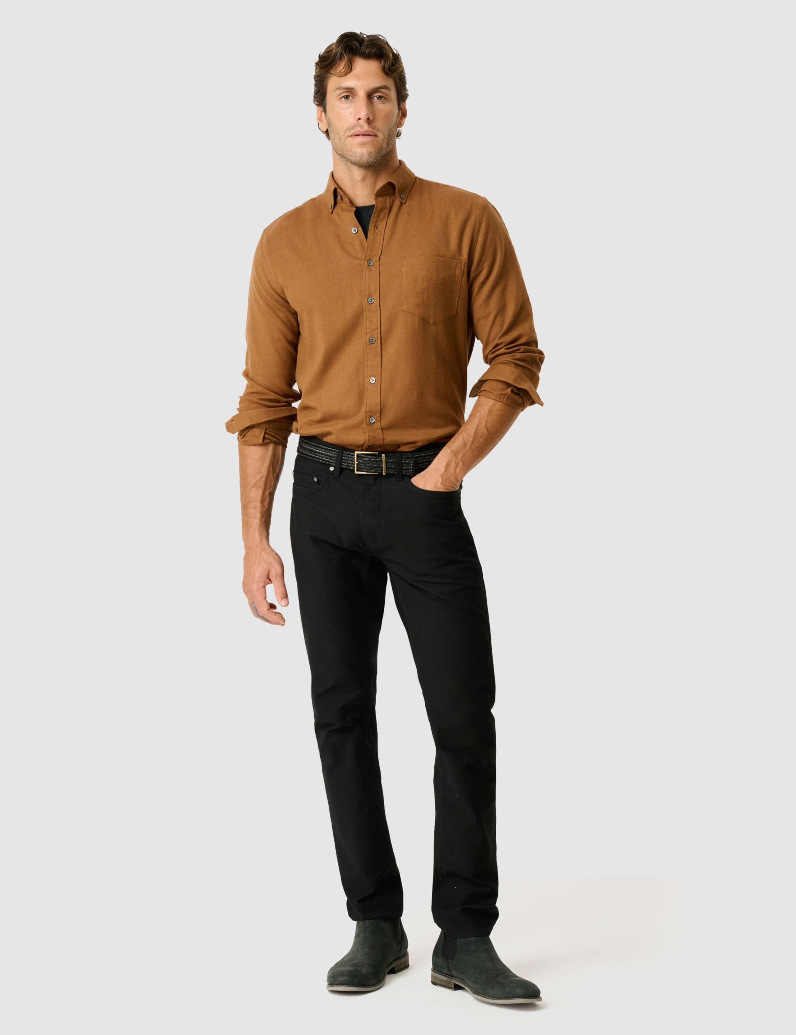 Slim Fit Cotton Rich Oxford Shirt 2 of 4