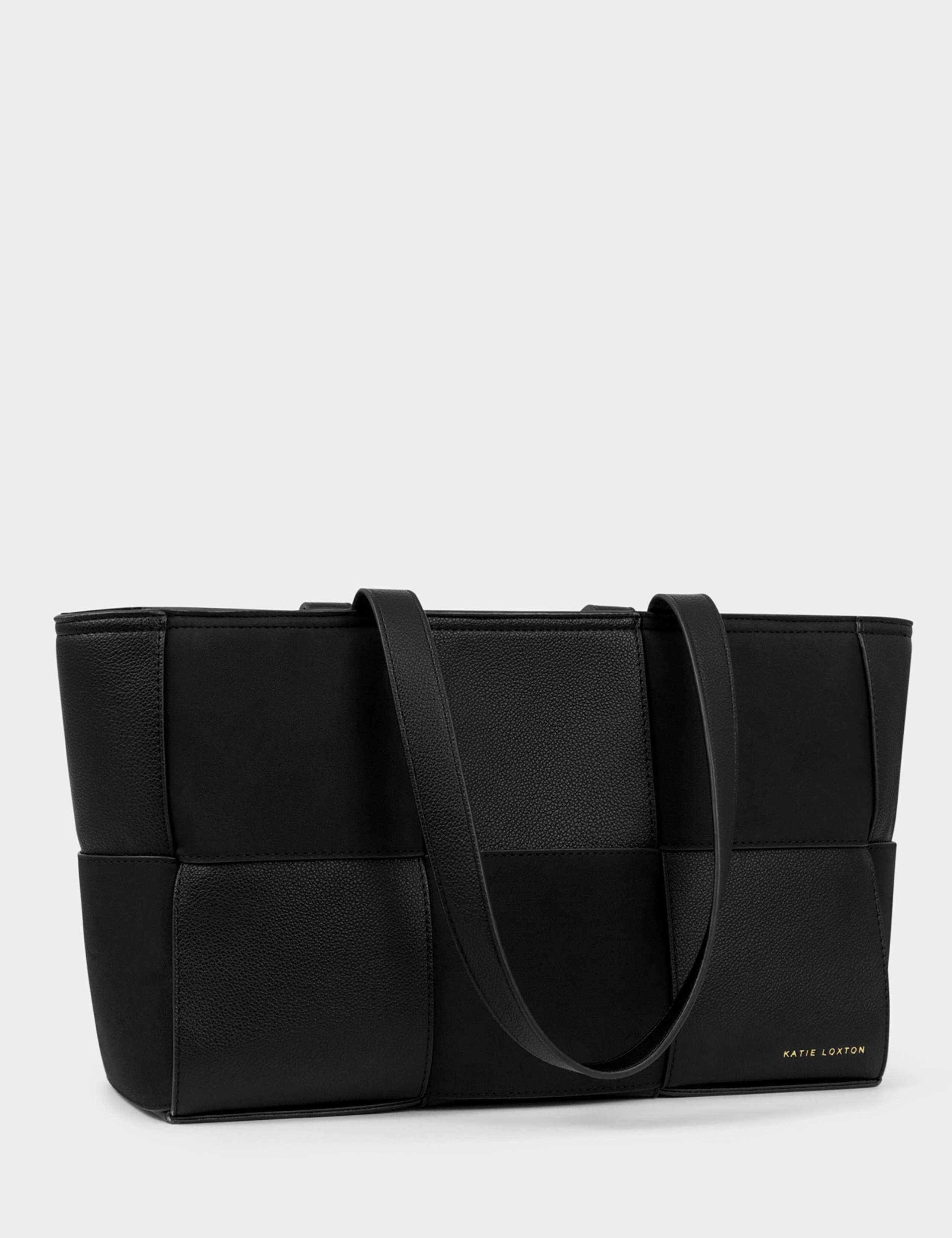 Faux Leather Woven Tote Bag 4 of 6