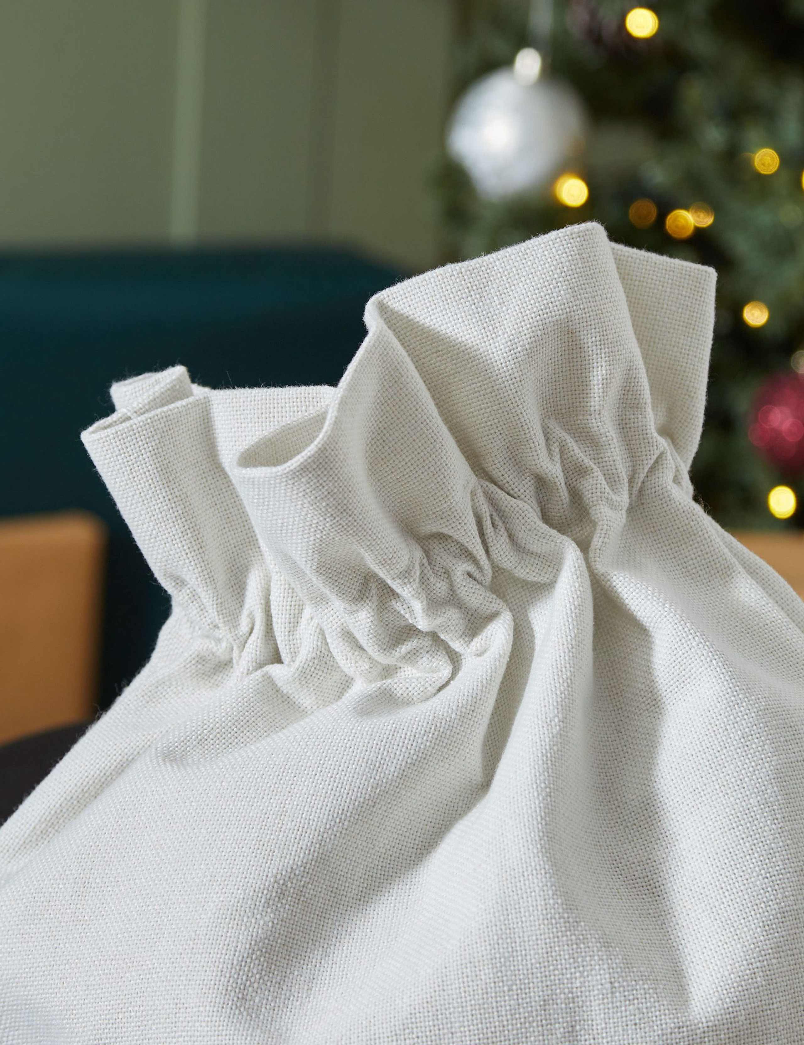 Santa Sleigh Cream Sack 3 of 3