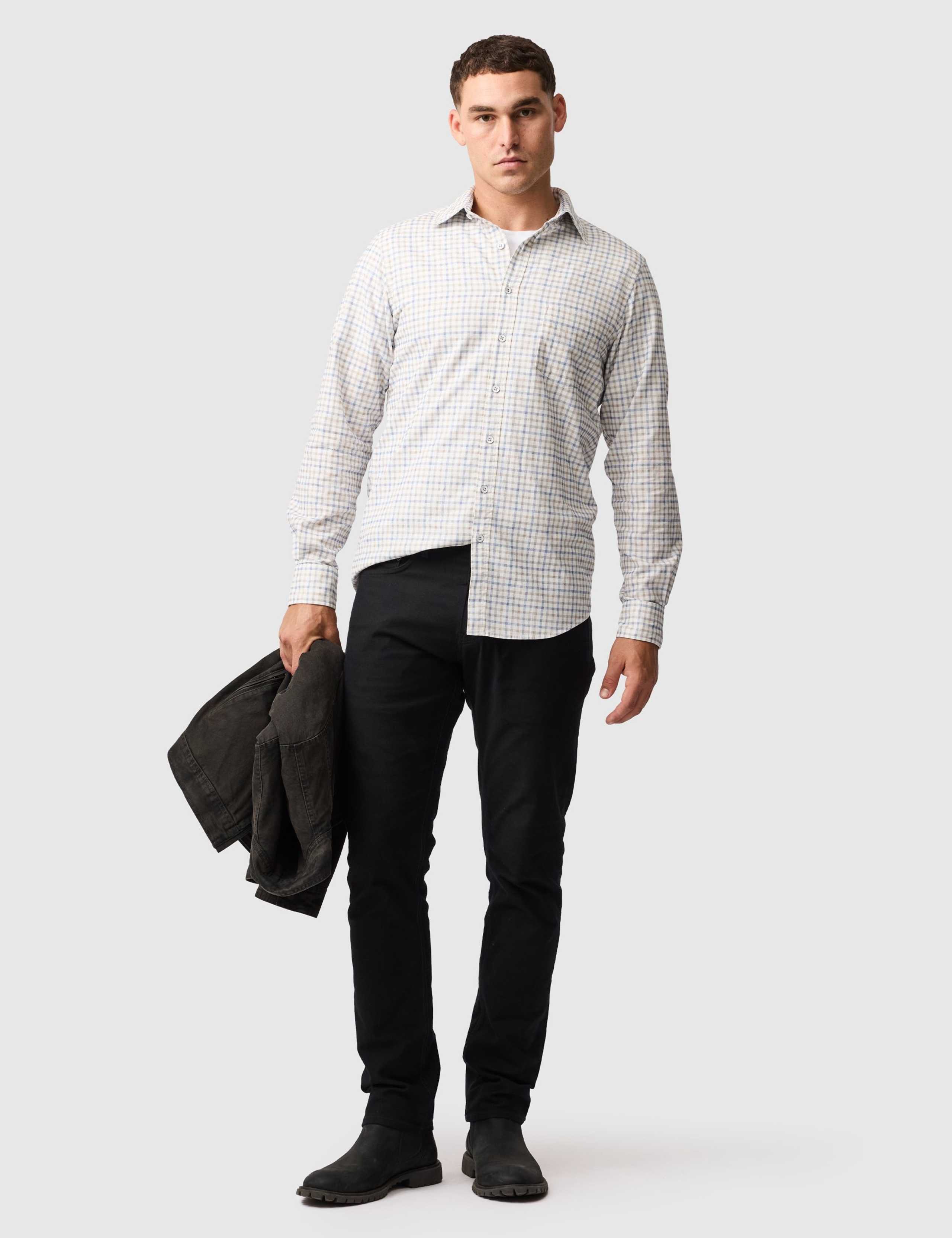 Fox Street Slim Fit Corduroy Check Shirt 3 of 6