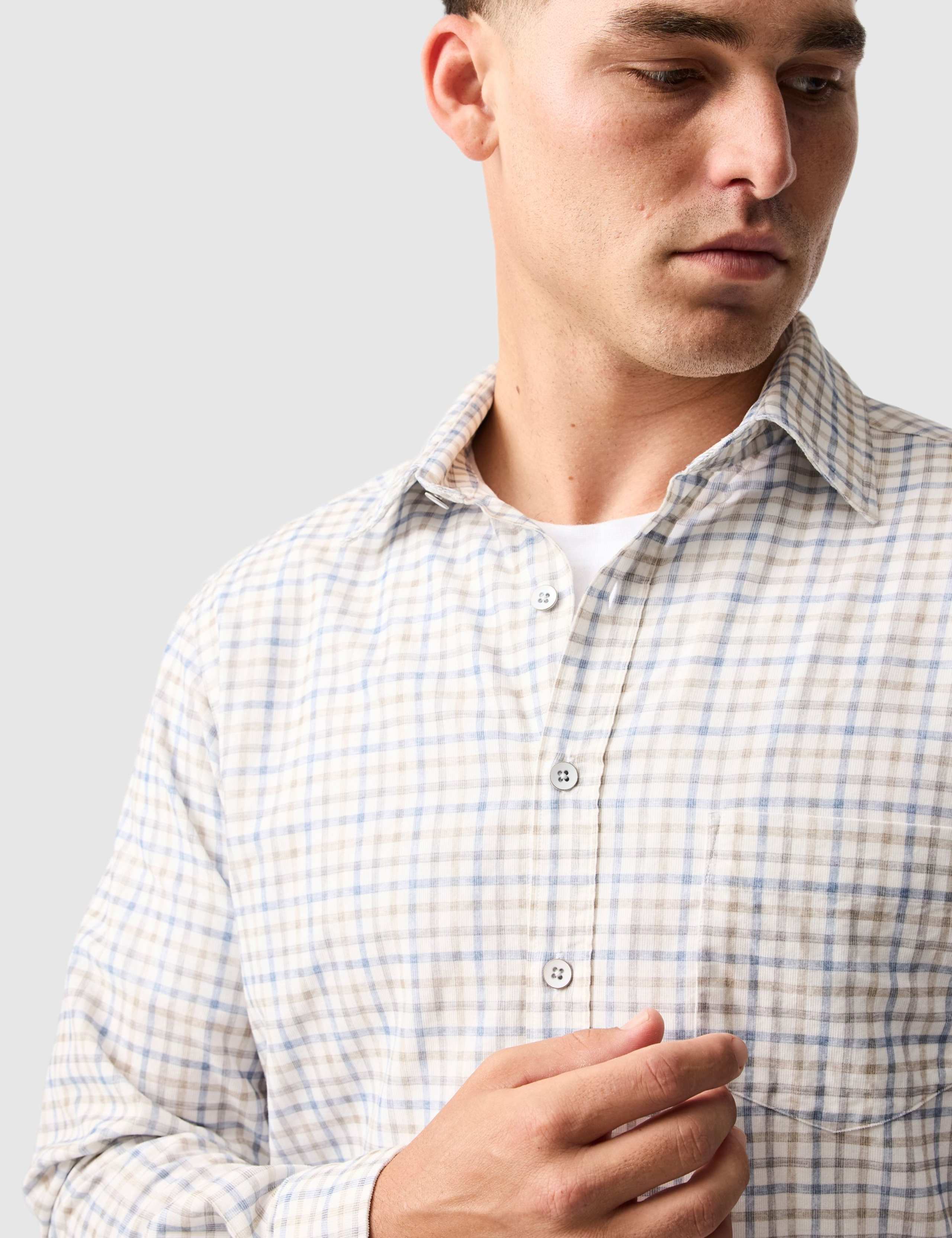 Fox Street Slim Fit Corduroy Check Shirt 4 of 6
