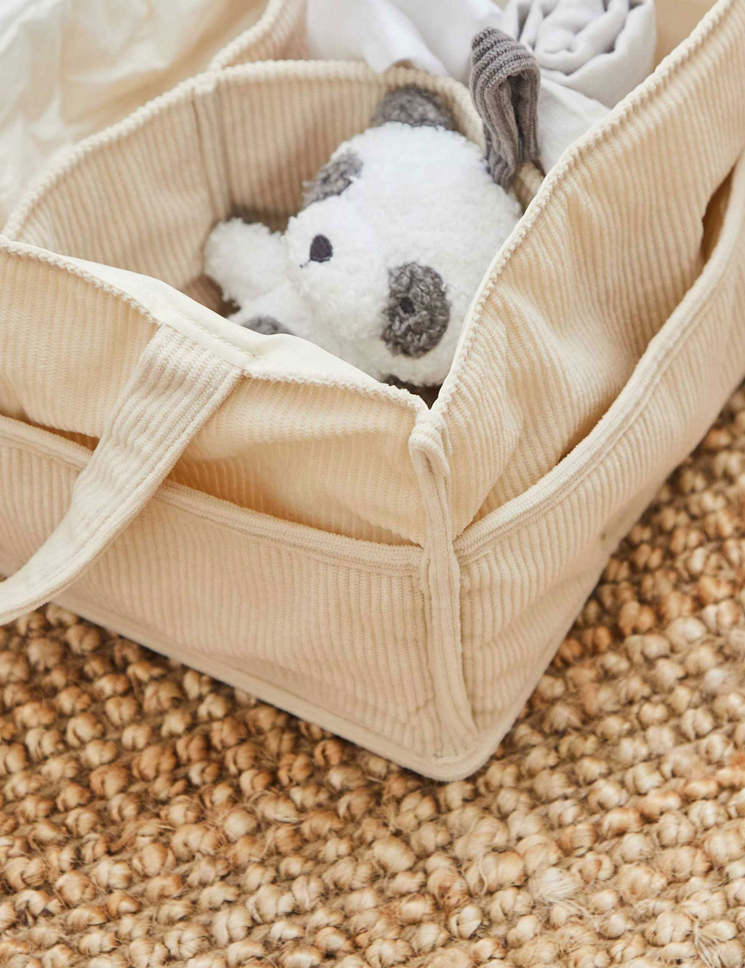 Ecru Cord Nappy Caddy 4 of 4