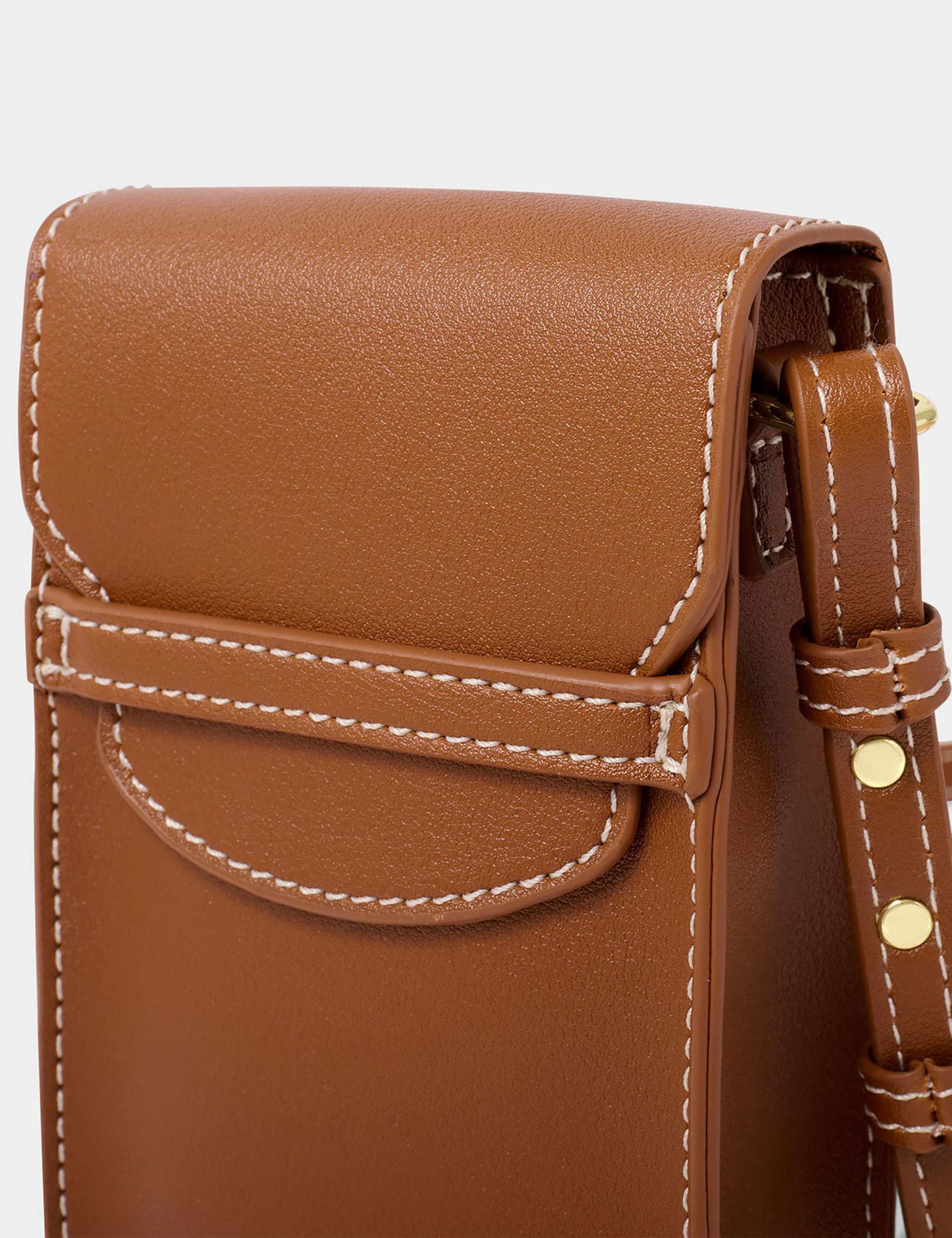 Faux Leather Cross Body Phone Bag 5 of 7