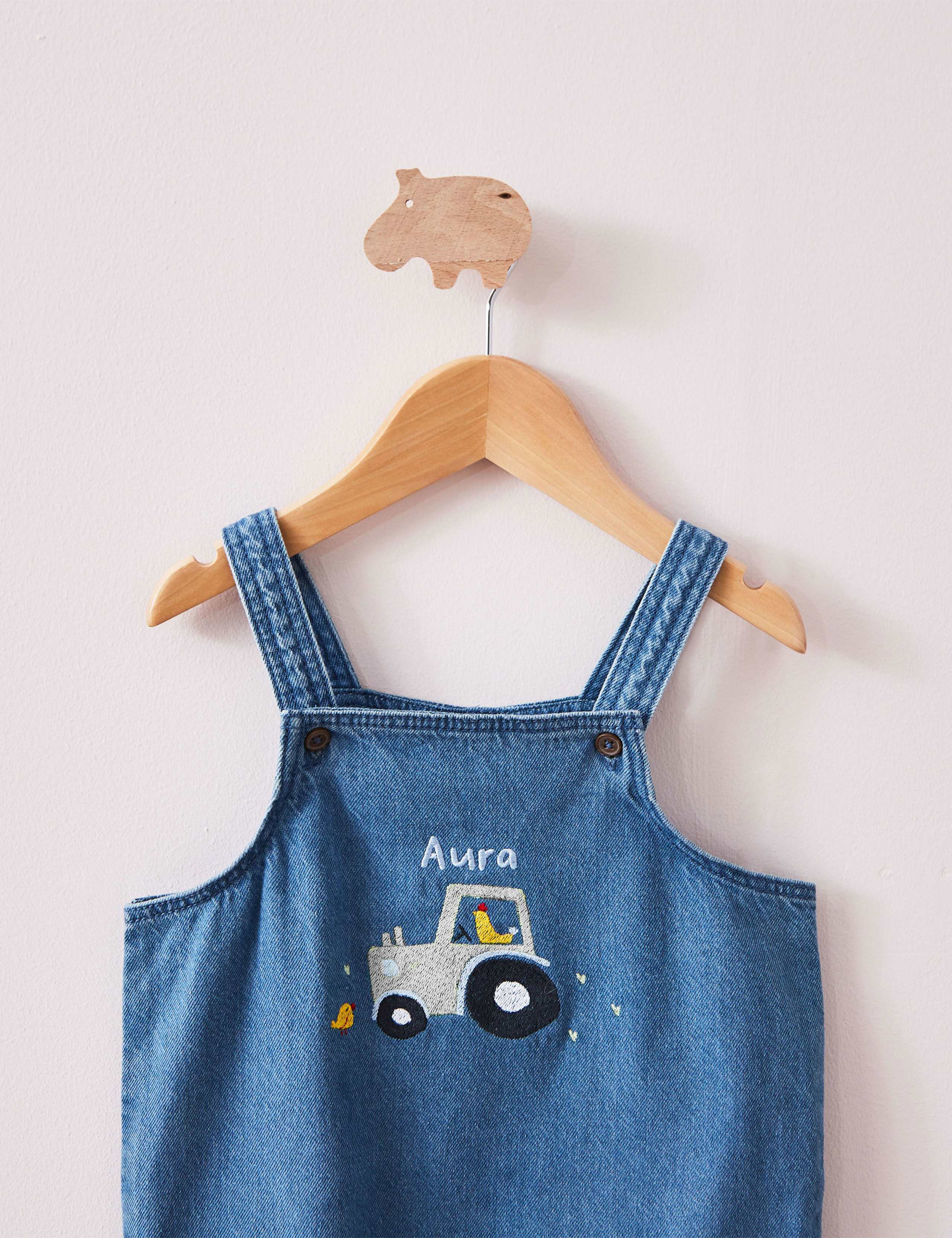 Personalised Farmyard Design Denim Dungarees (6 Mths-5 Yrs) 4 of 5