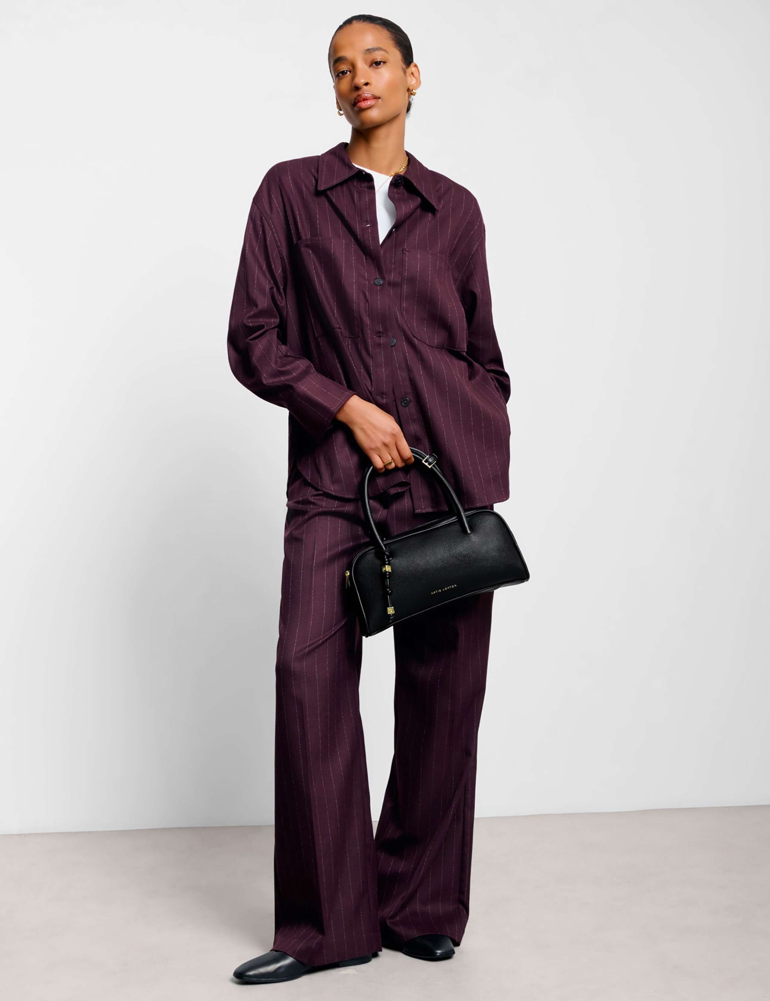 Faux Leather Bowler Bag 1 of 6