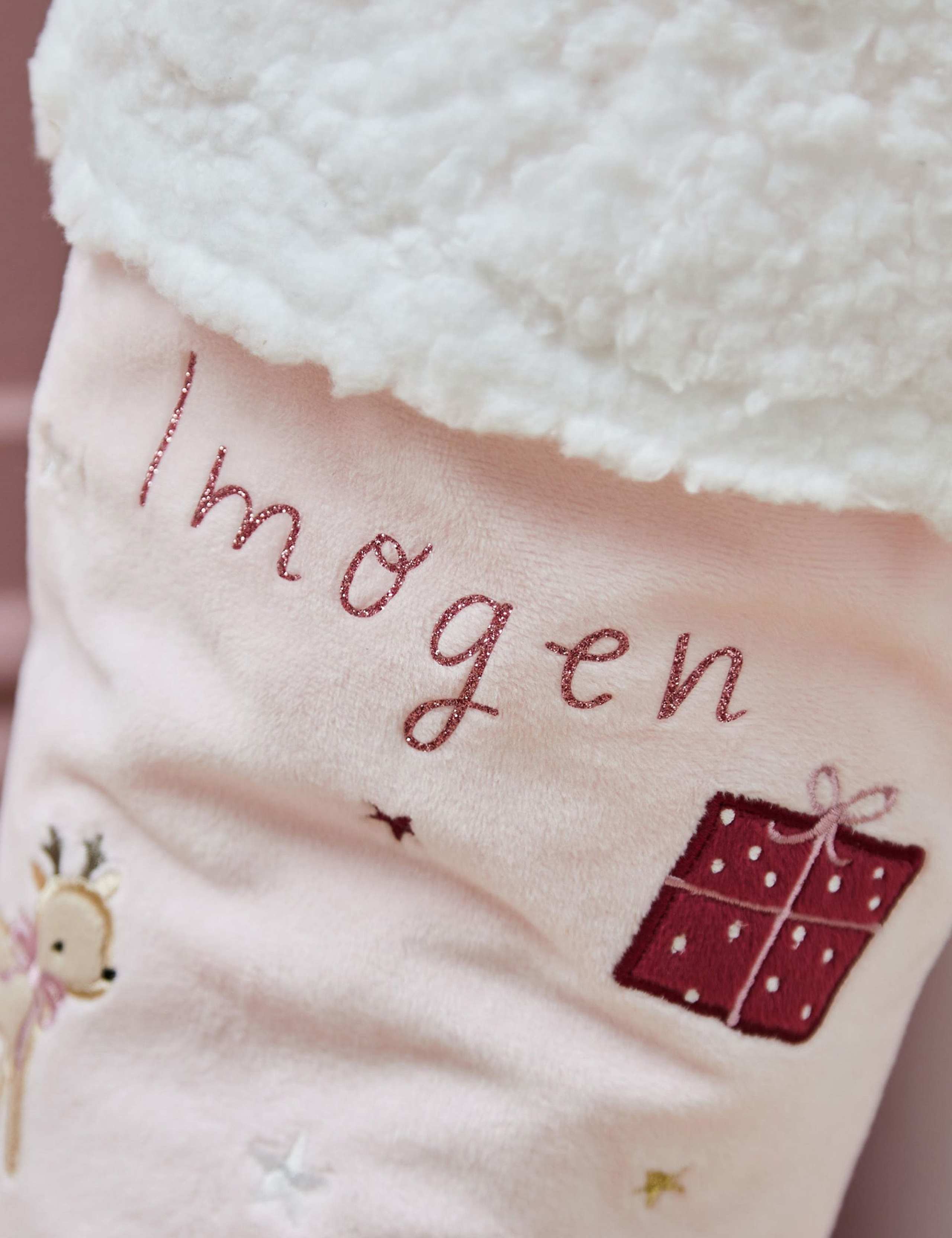 Personalised  Pink Multi Asset Stocking 2 of 3